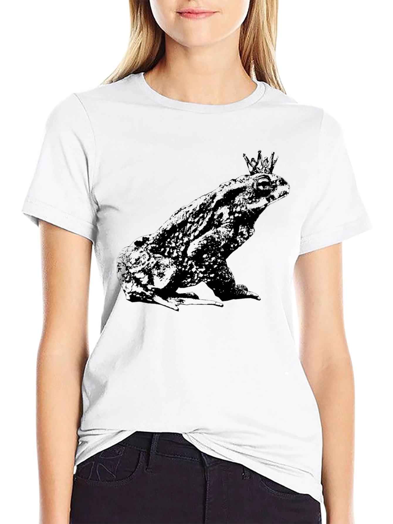 Frog King Black Graphic Tee