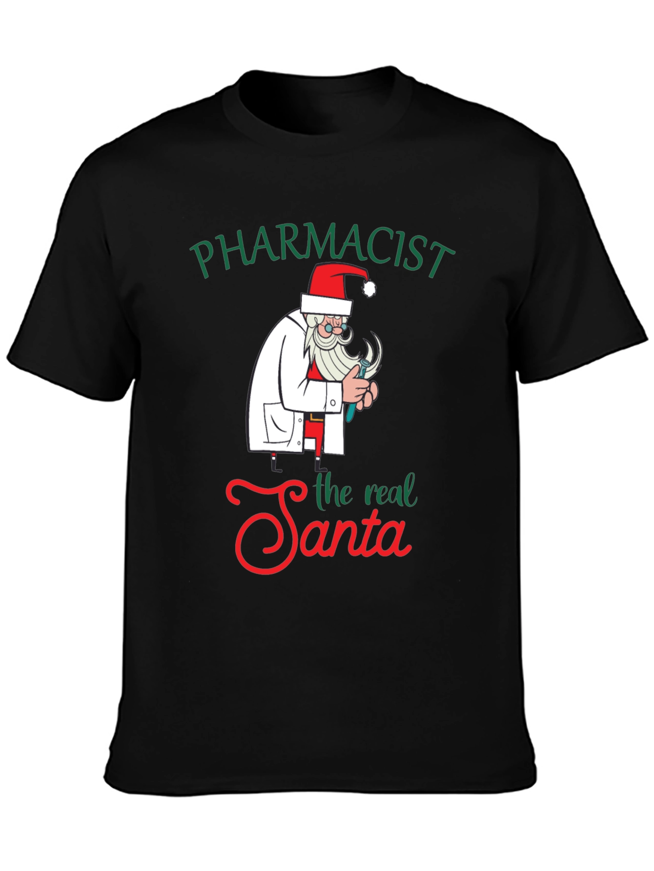 Pharmacist Santa Graphic Tee - Holiday Humor