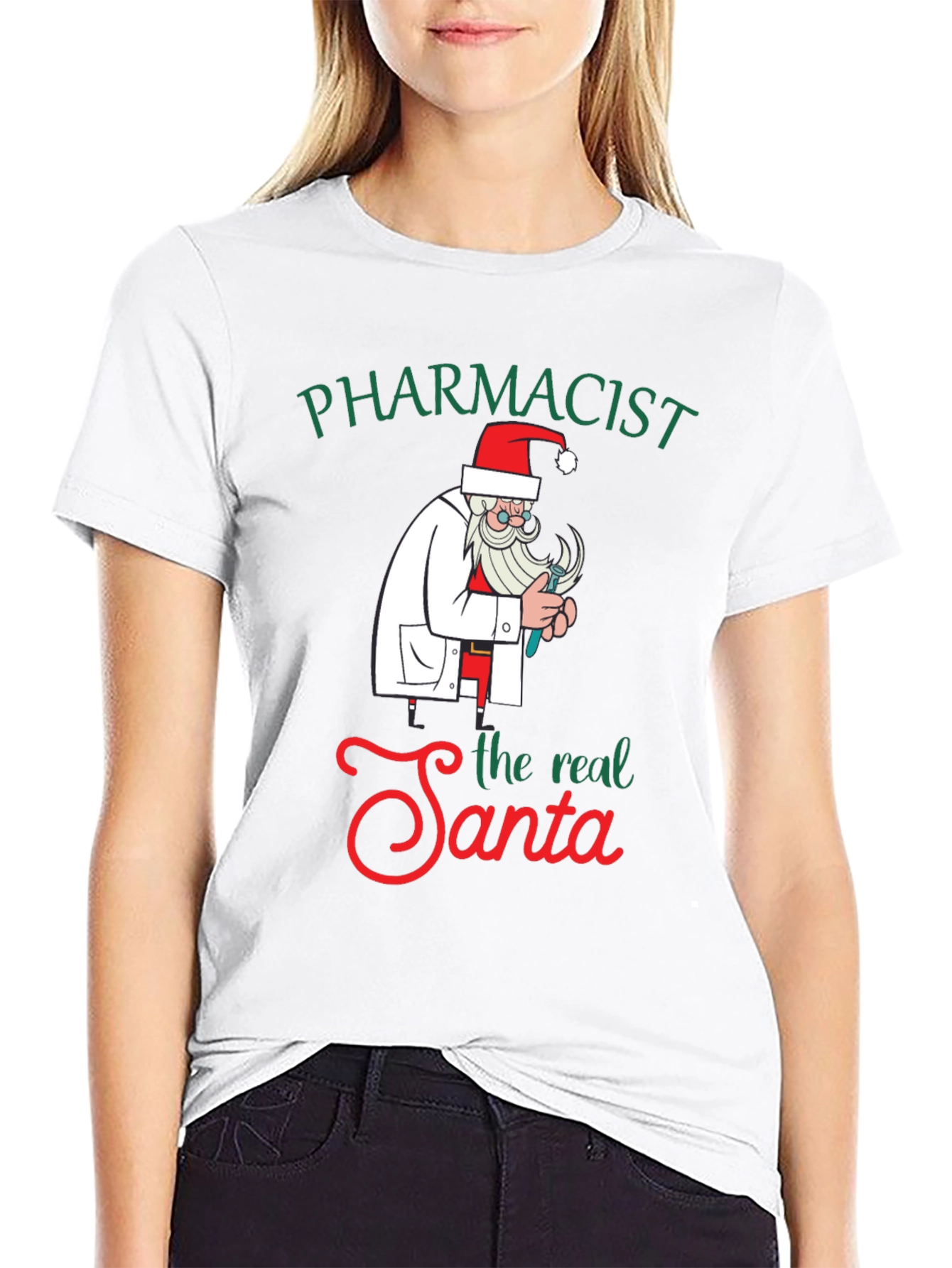 Pharmacist Santa Graphic Tee - Holiday Humor