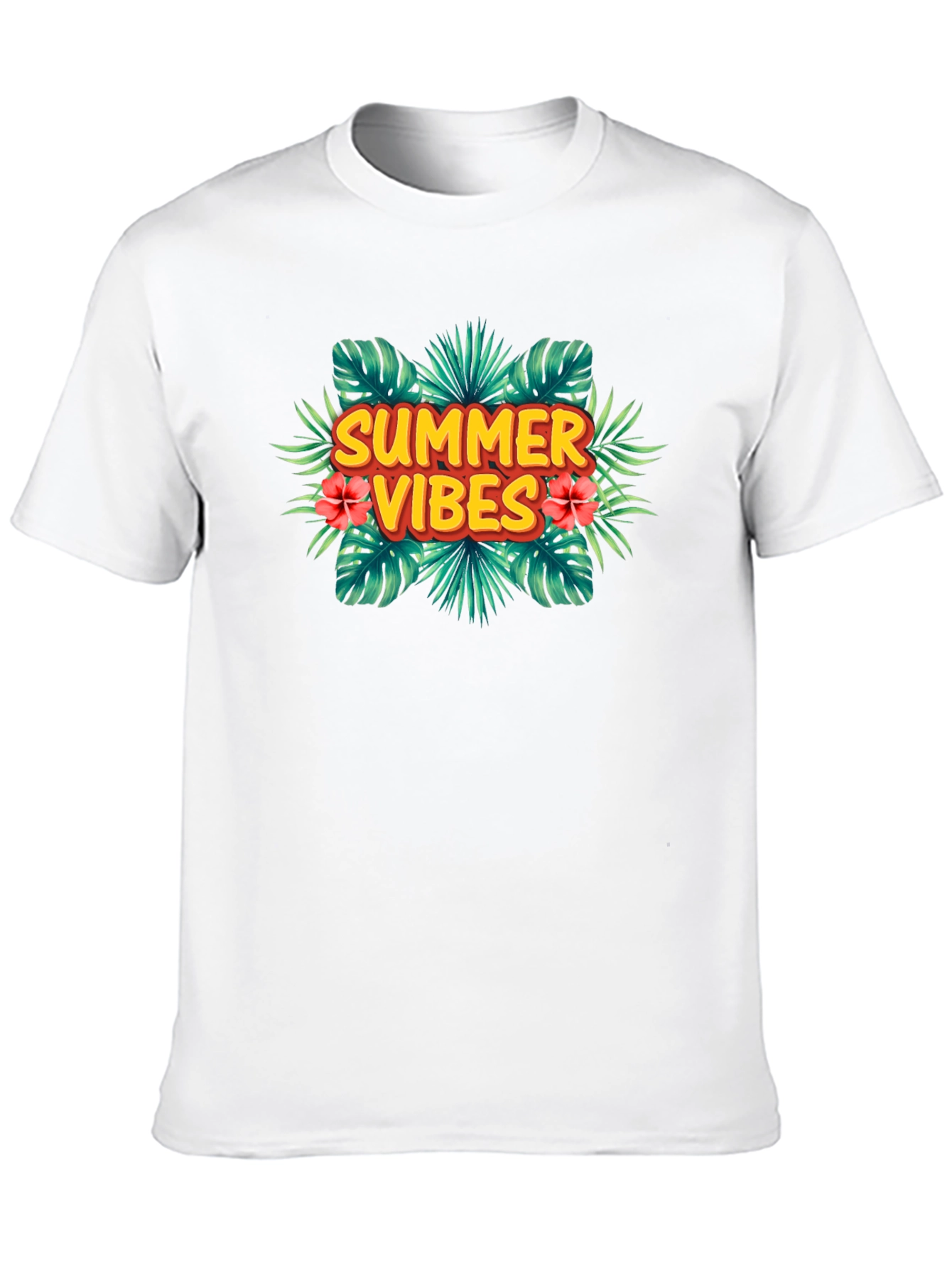 Summer Vibes Tropical Graphic T-Shirt