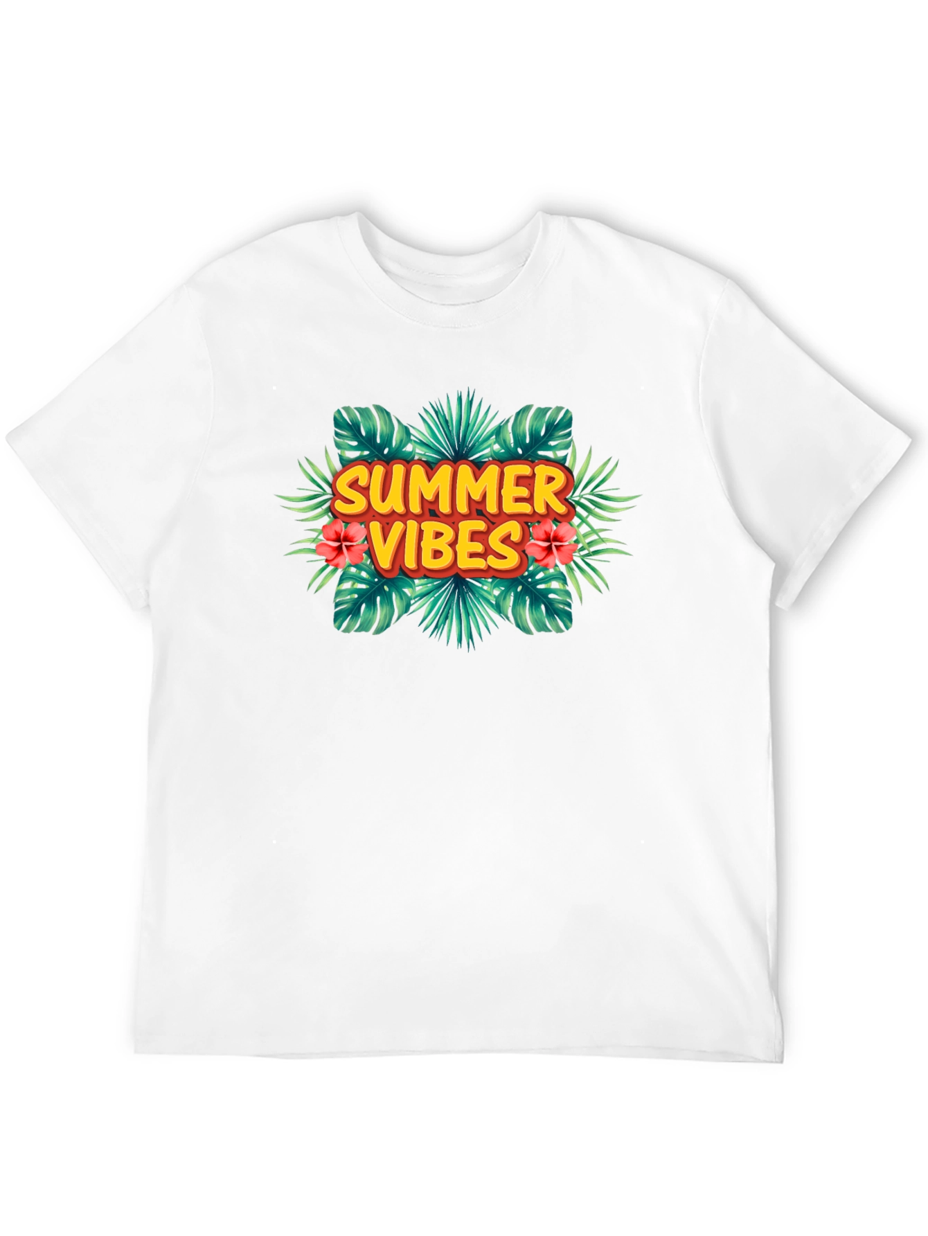 Summer Vibes Tropical Graphic T-Shirt