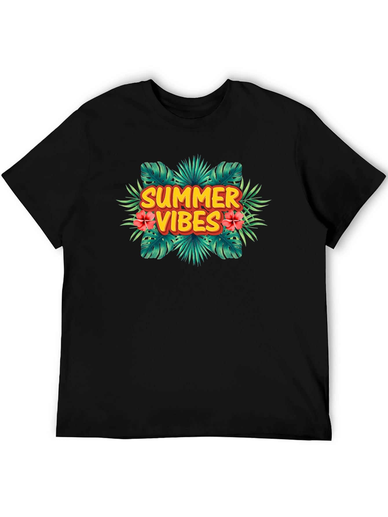 Summer Vibes Tropical Graphic T-Shirt