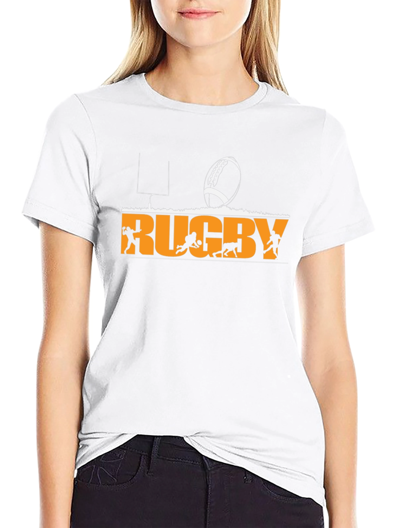 Rugby Graphic T-Shirt - Black