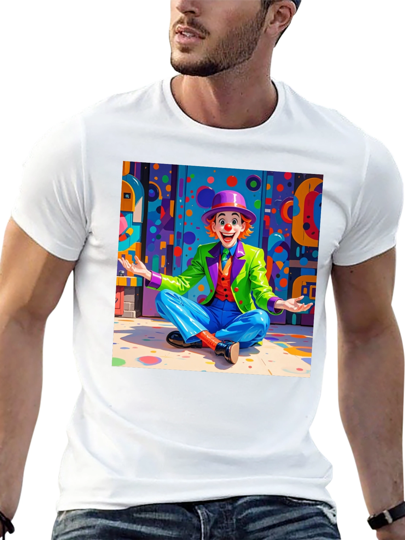 Clown Graphic Tee - Whimsical Design
