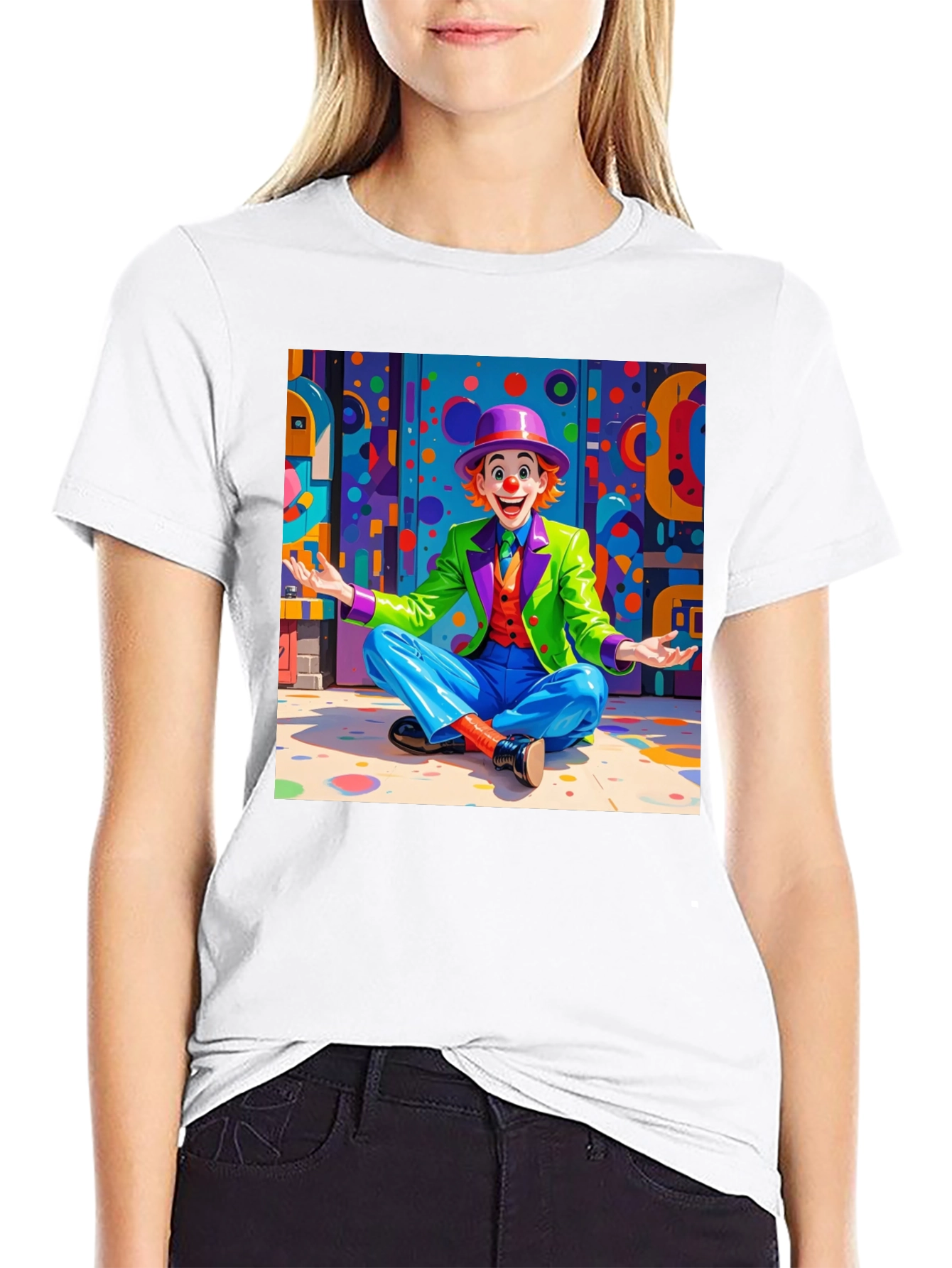 Clown Graphic Tee - Whimsical Design