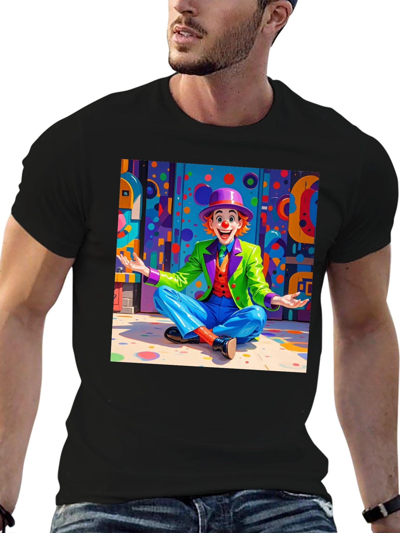 Clown Graphic Tee - Whimsical Design