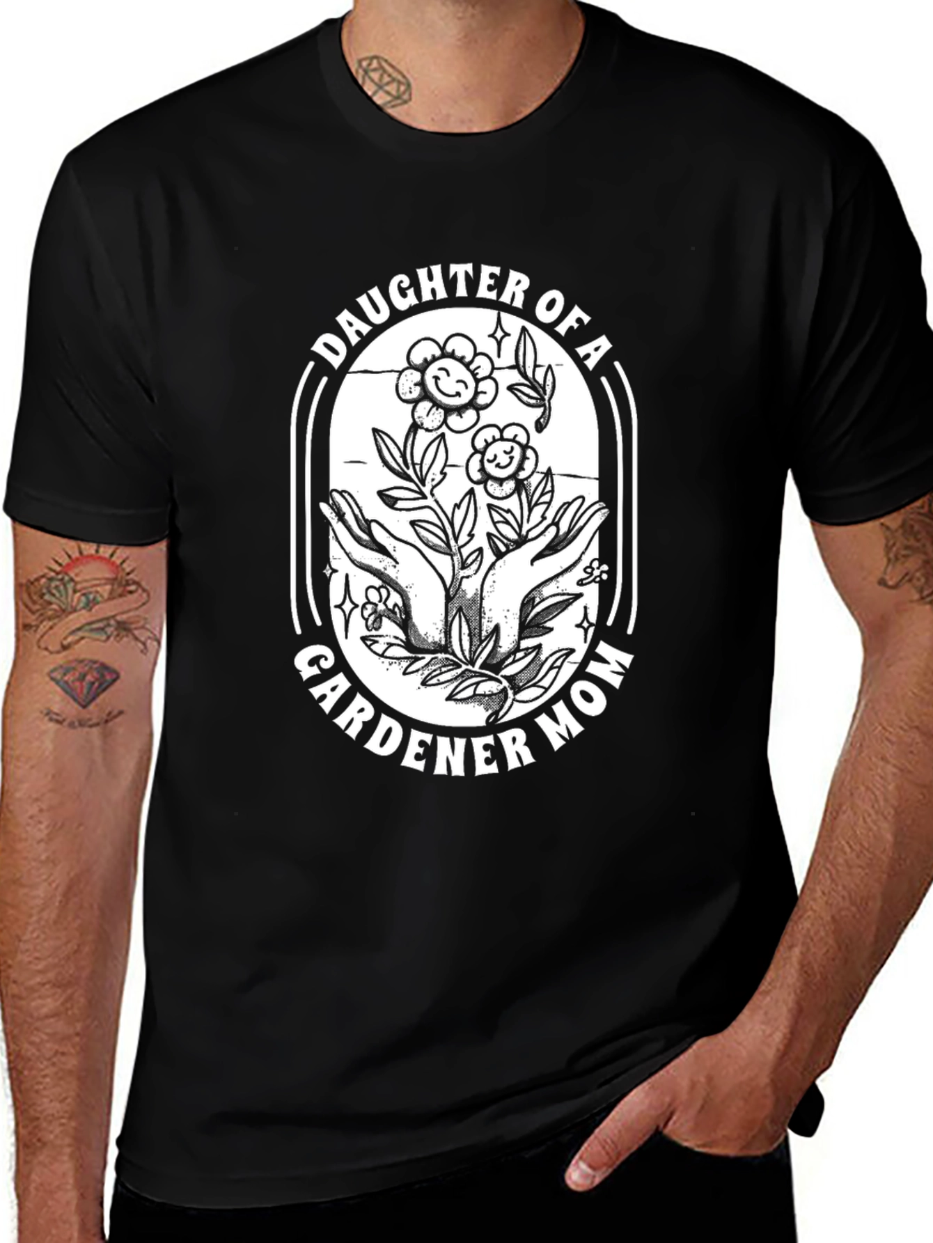 Daughter of a Gardener Mom Graphic T-Shirt