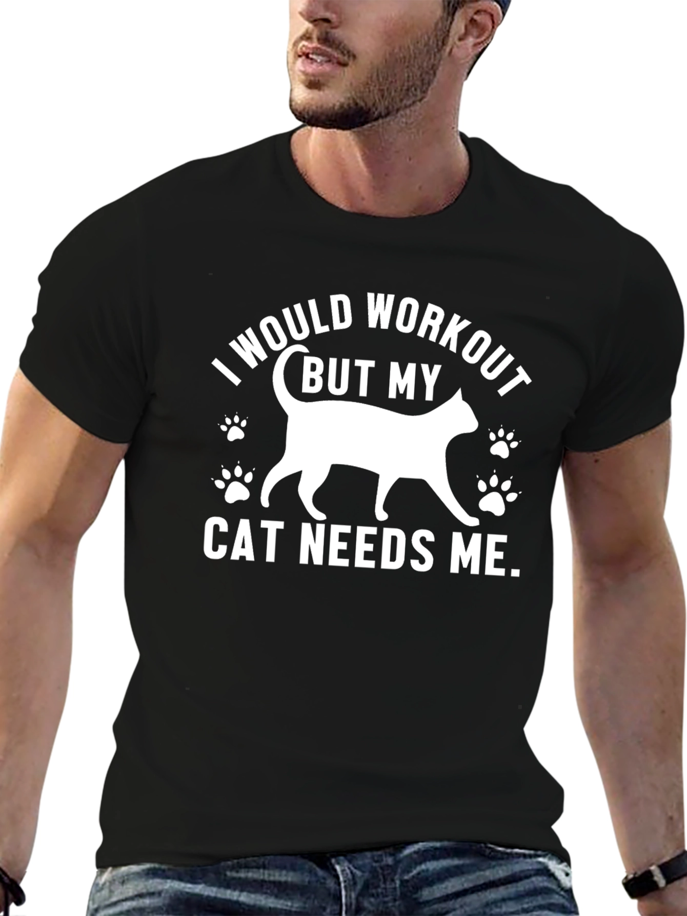 Funny Cat Lover Workout Excuse T-Shirt