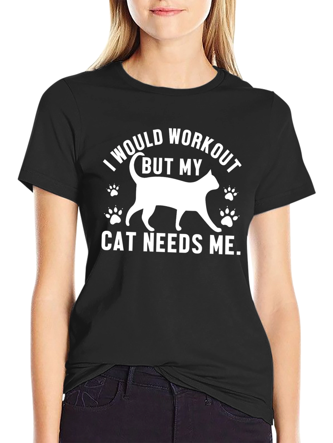 Funny Cat Lover Workout Excuse T-Shirt