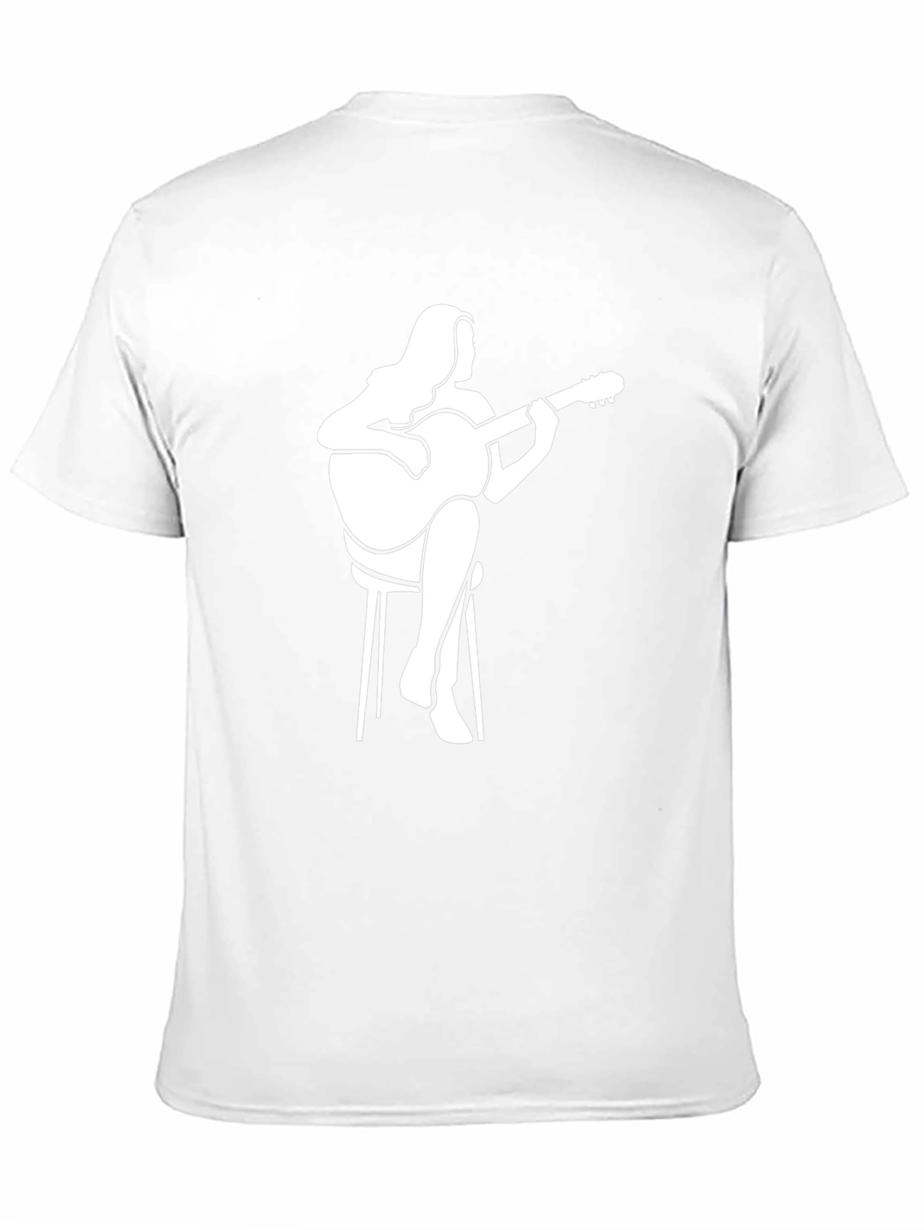 Guitar Player Graphic Tee - Black Casual T-Shirt