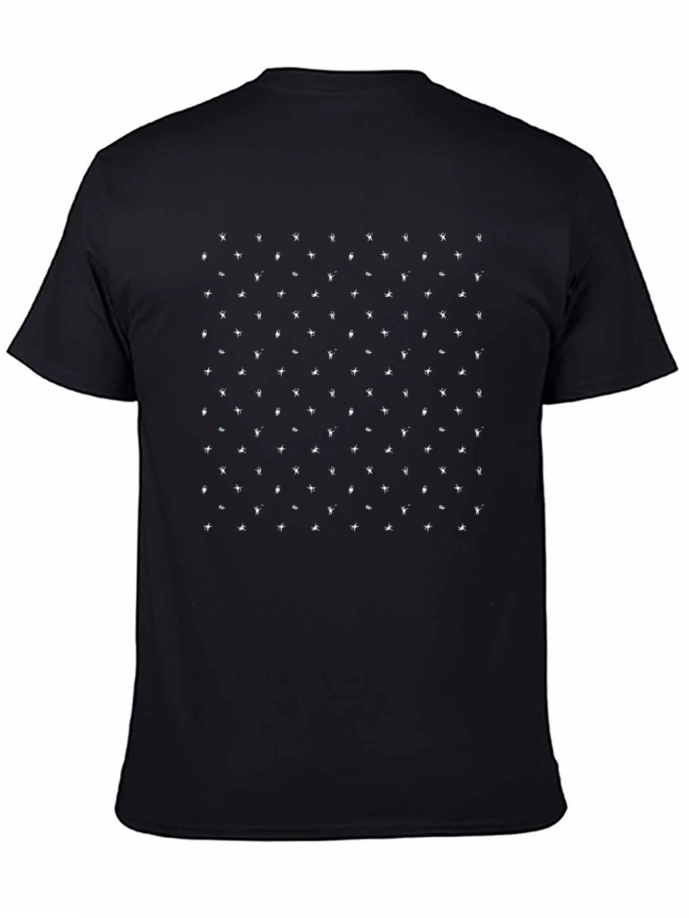 Patterned Black T-Shirt - Unique Design