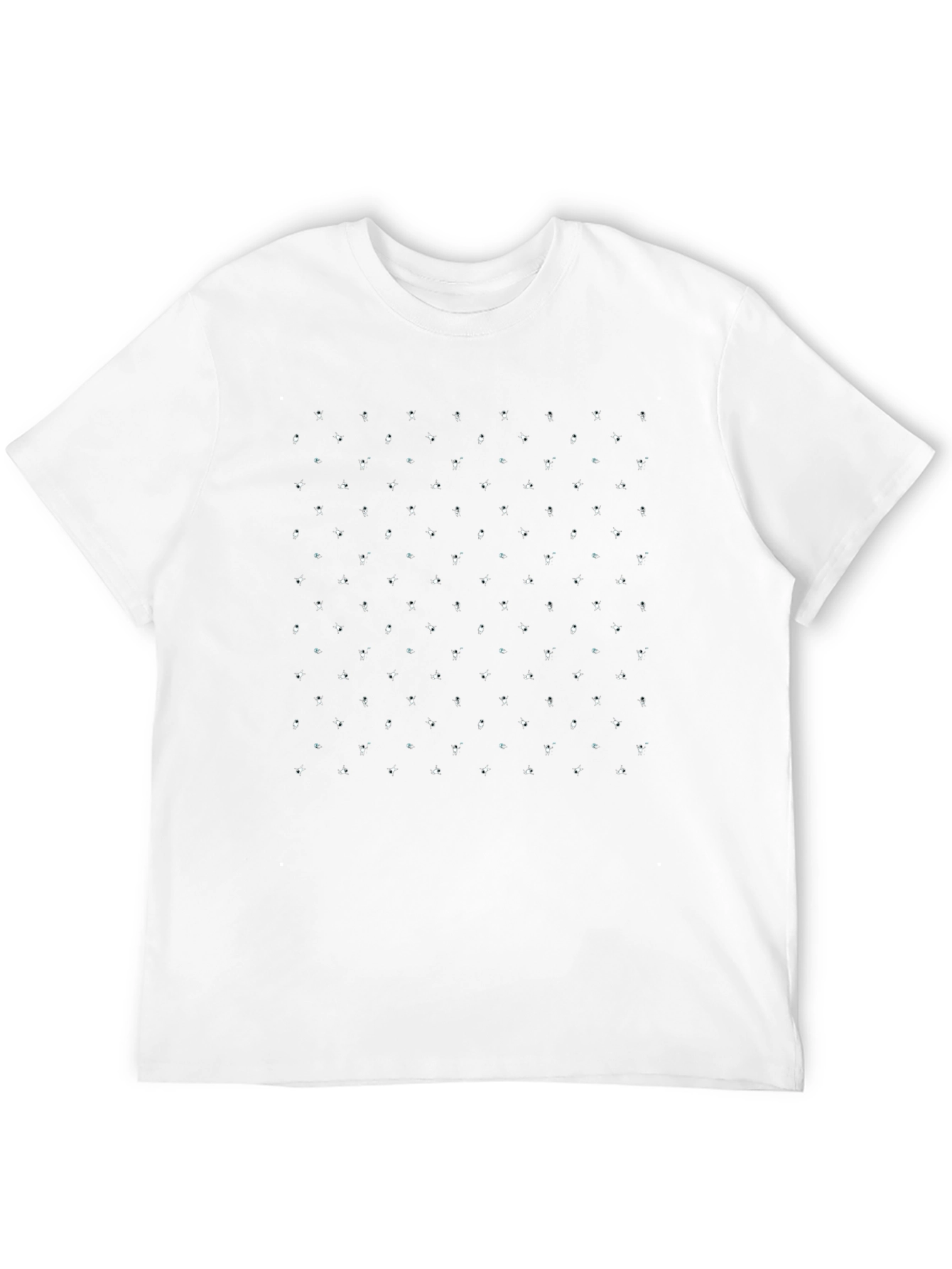 Patterned Black T-Shirt - Unique Design
