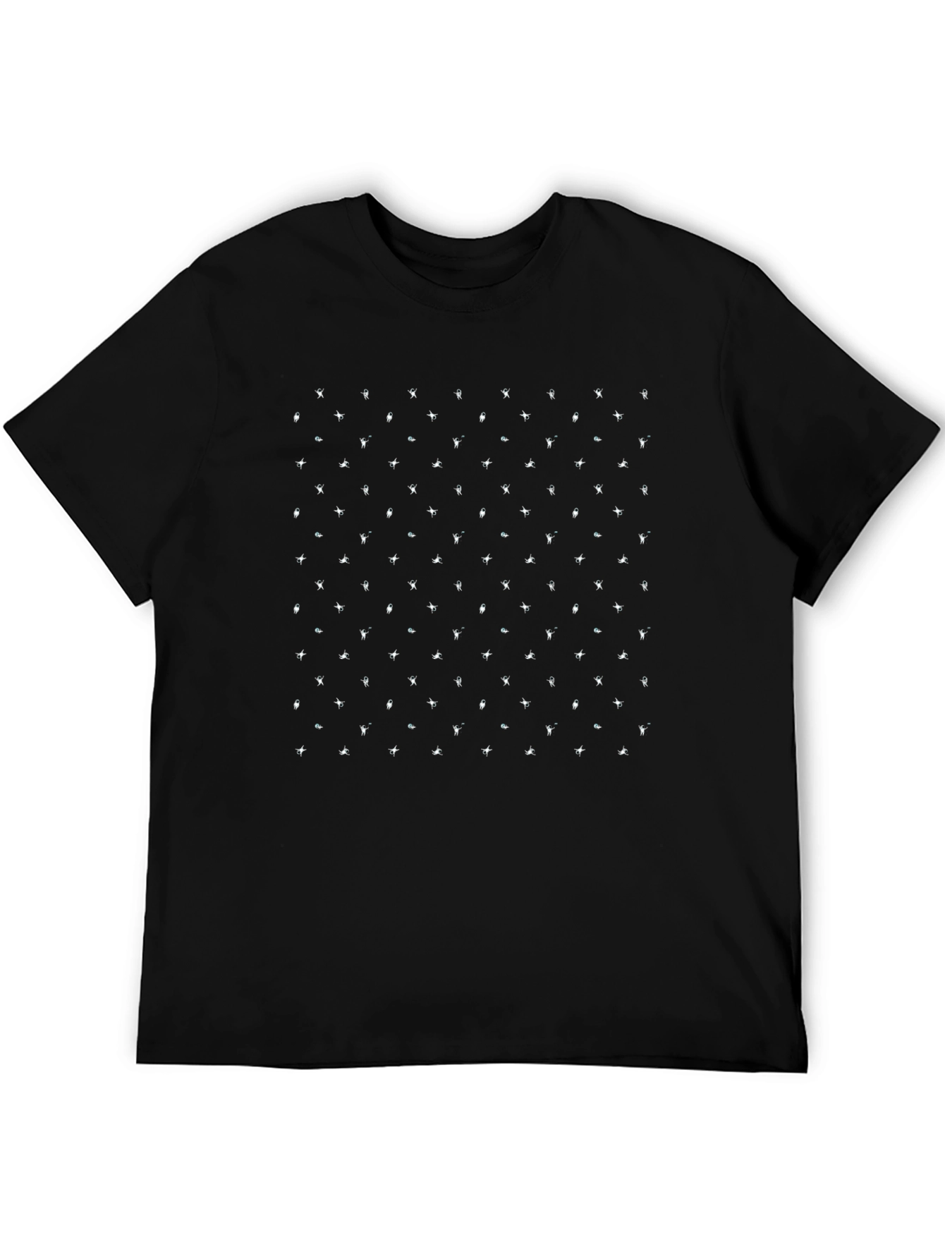 Patterned Black T-Shirt - Unique Design