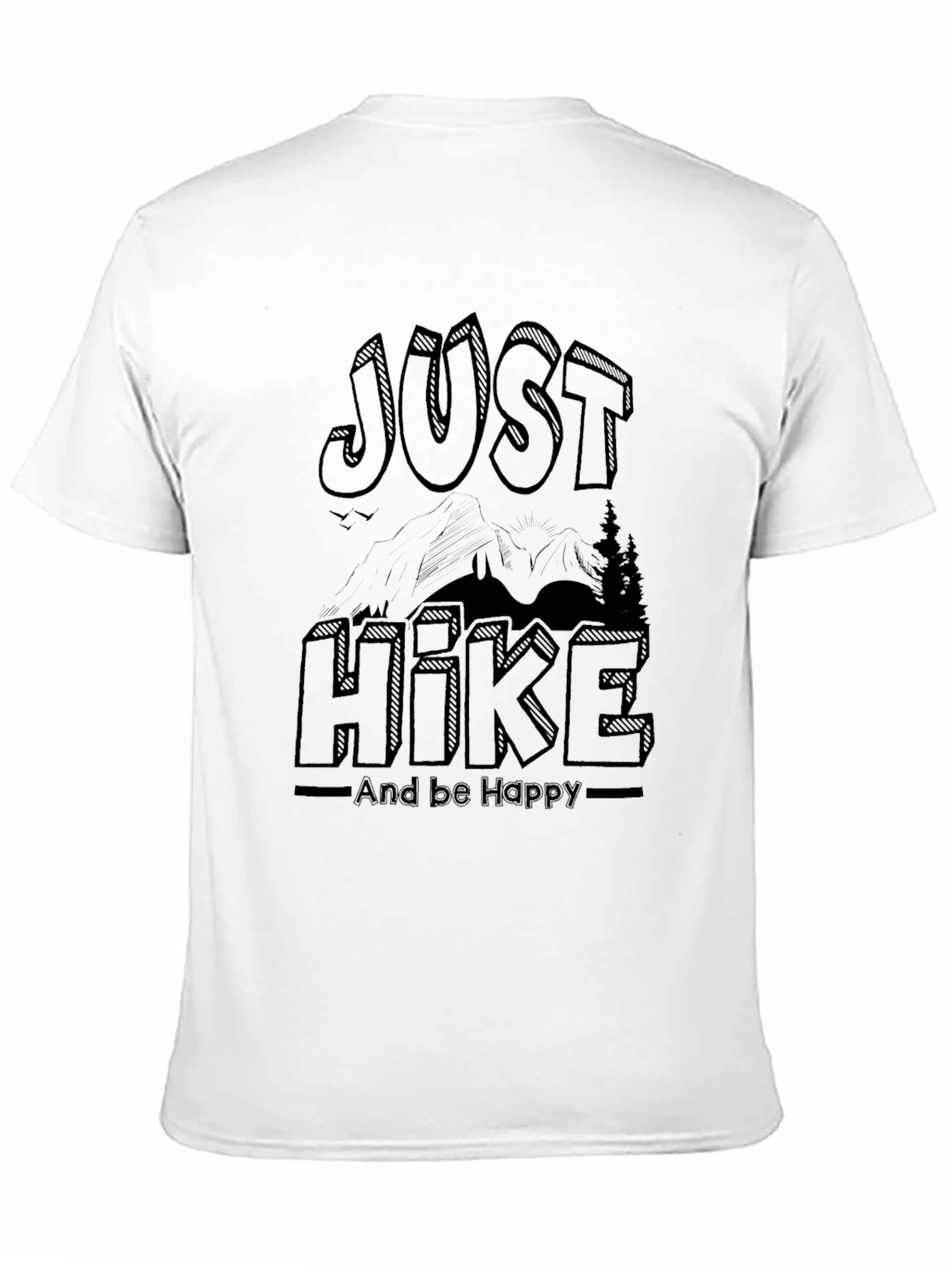 Just Hike & Be Happy Black T-Shirt