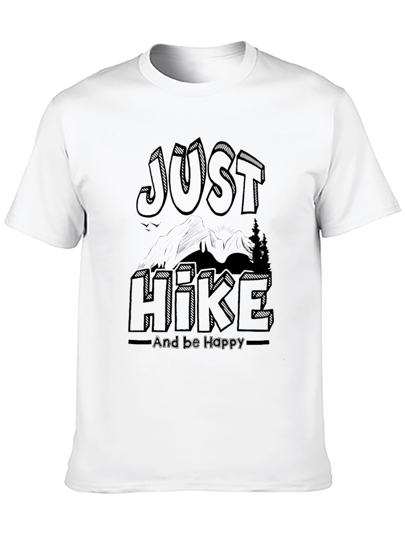 Just Hike & Be Happy Black T-Shirt