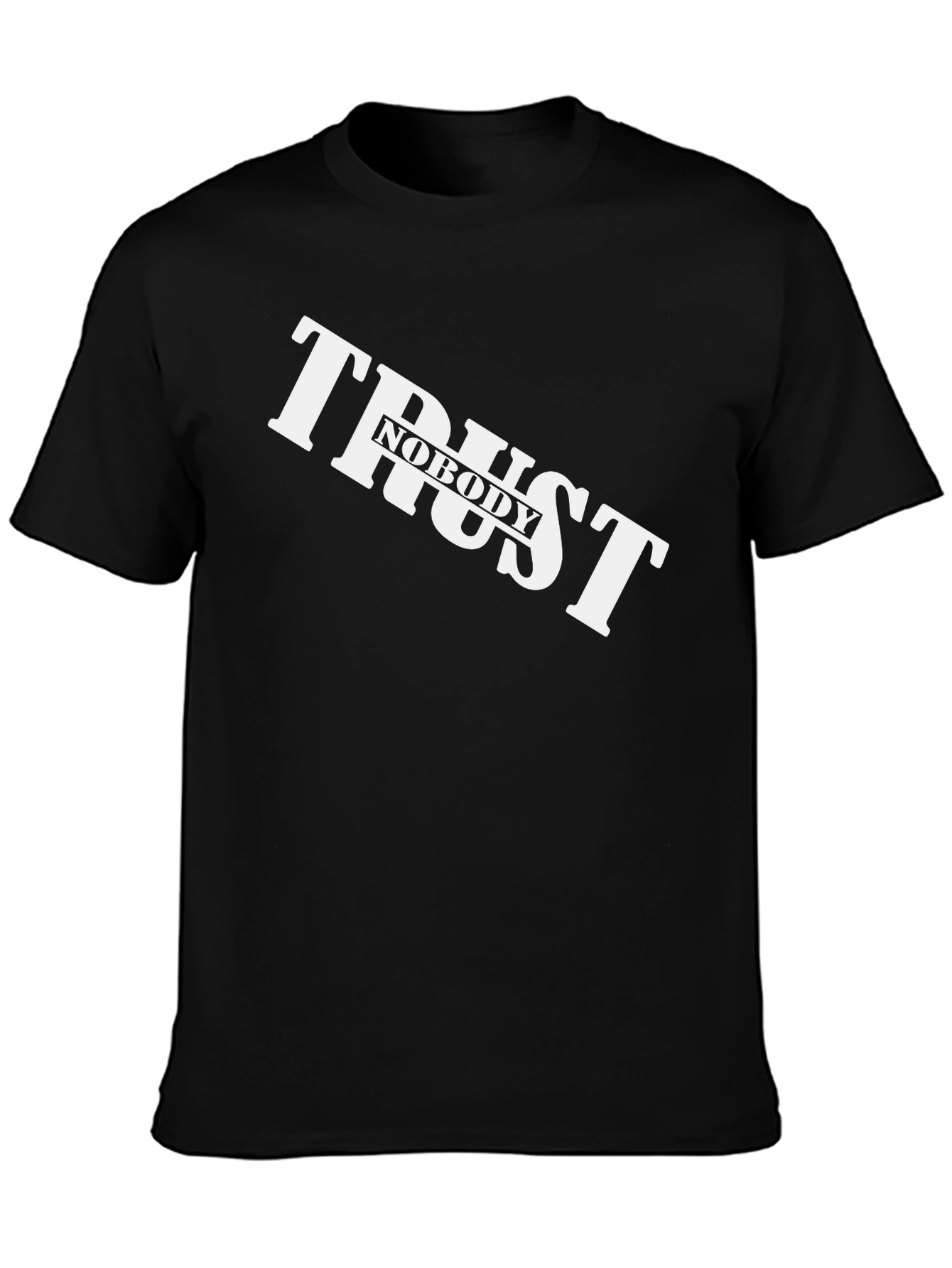 Trust Nobody Graphic Black T-Shirt