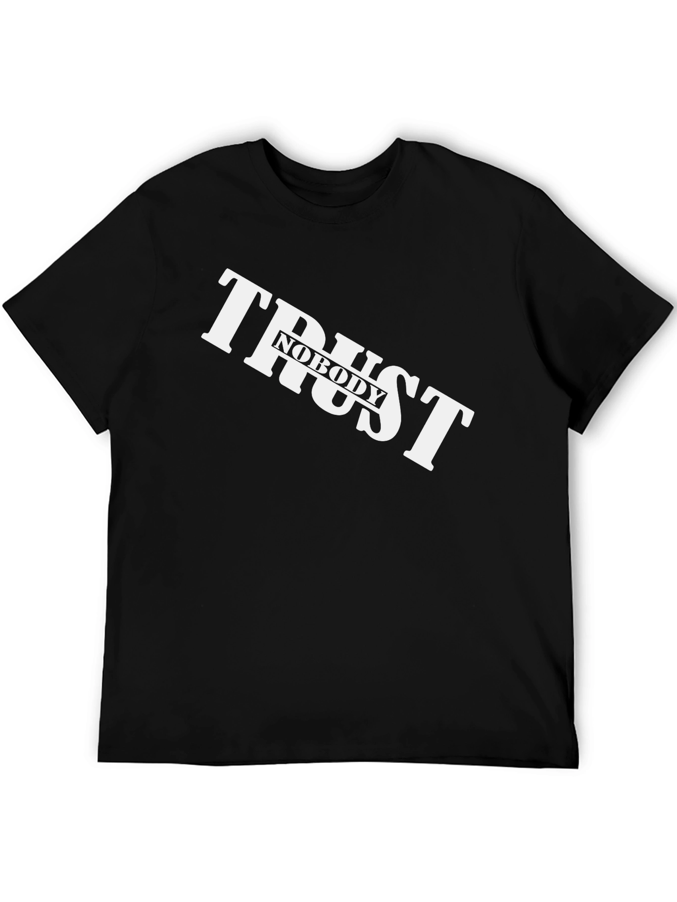Trust Nobody Graphic Black T-Shirt