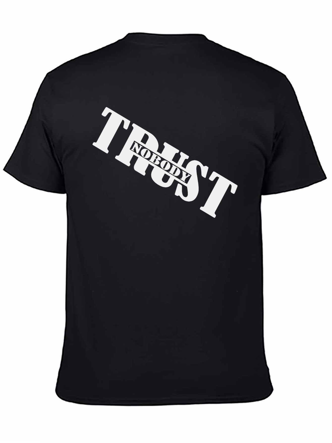 Trust Nobody Graphic Black T-Shirt