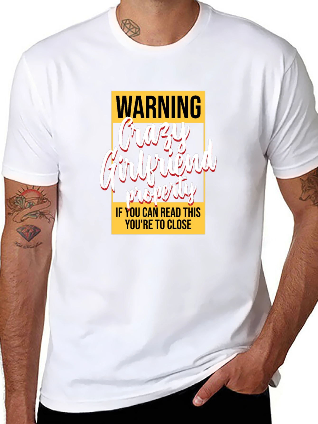 Warning Crazy Girlfriend Property Graphic Tee
