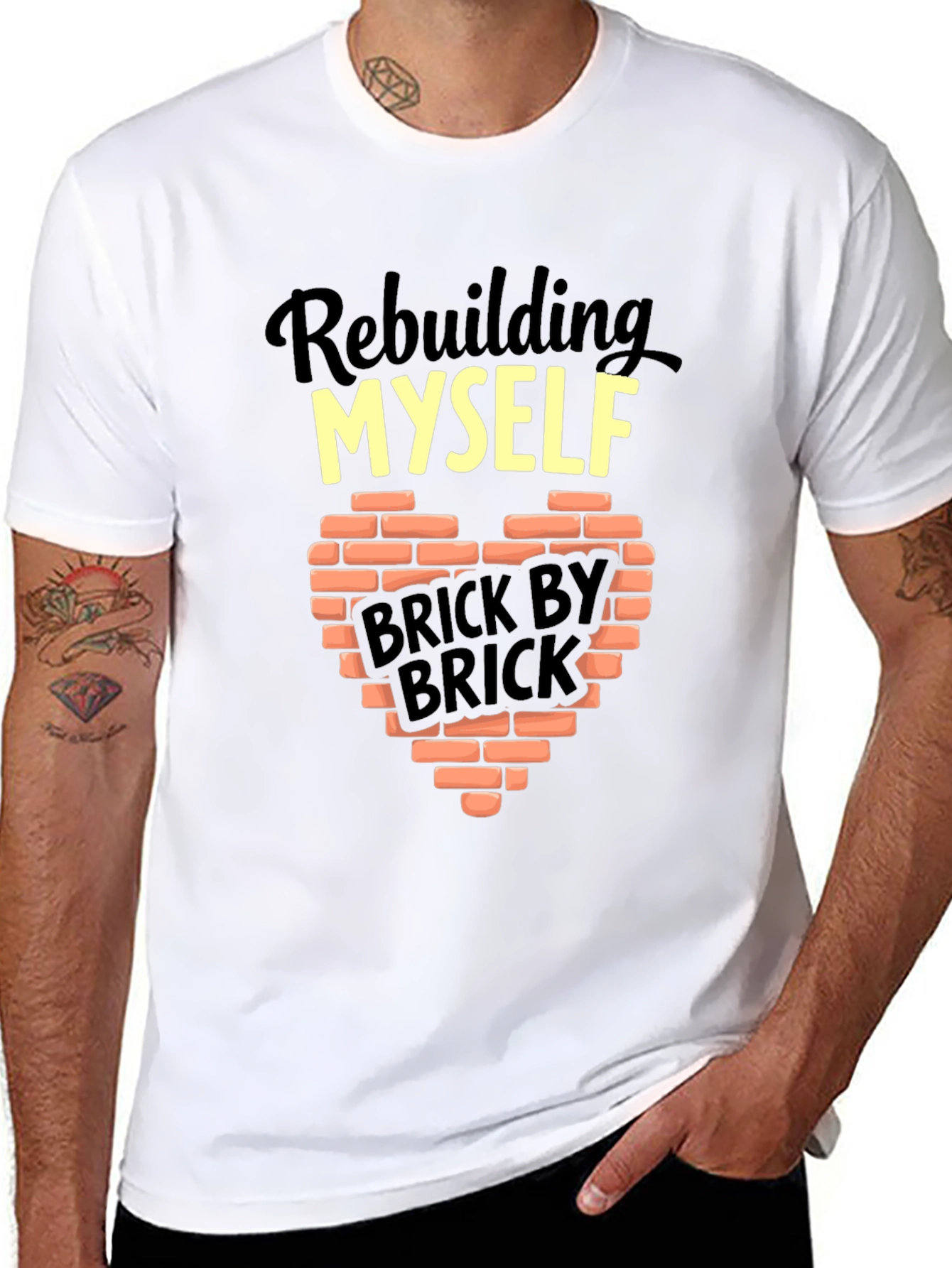 Rebuilding Myself Brick By Brick Graphic T-Shirt