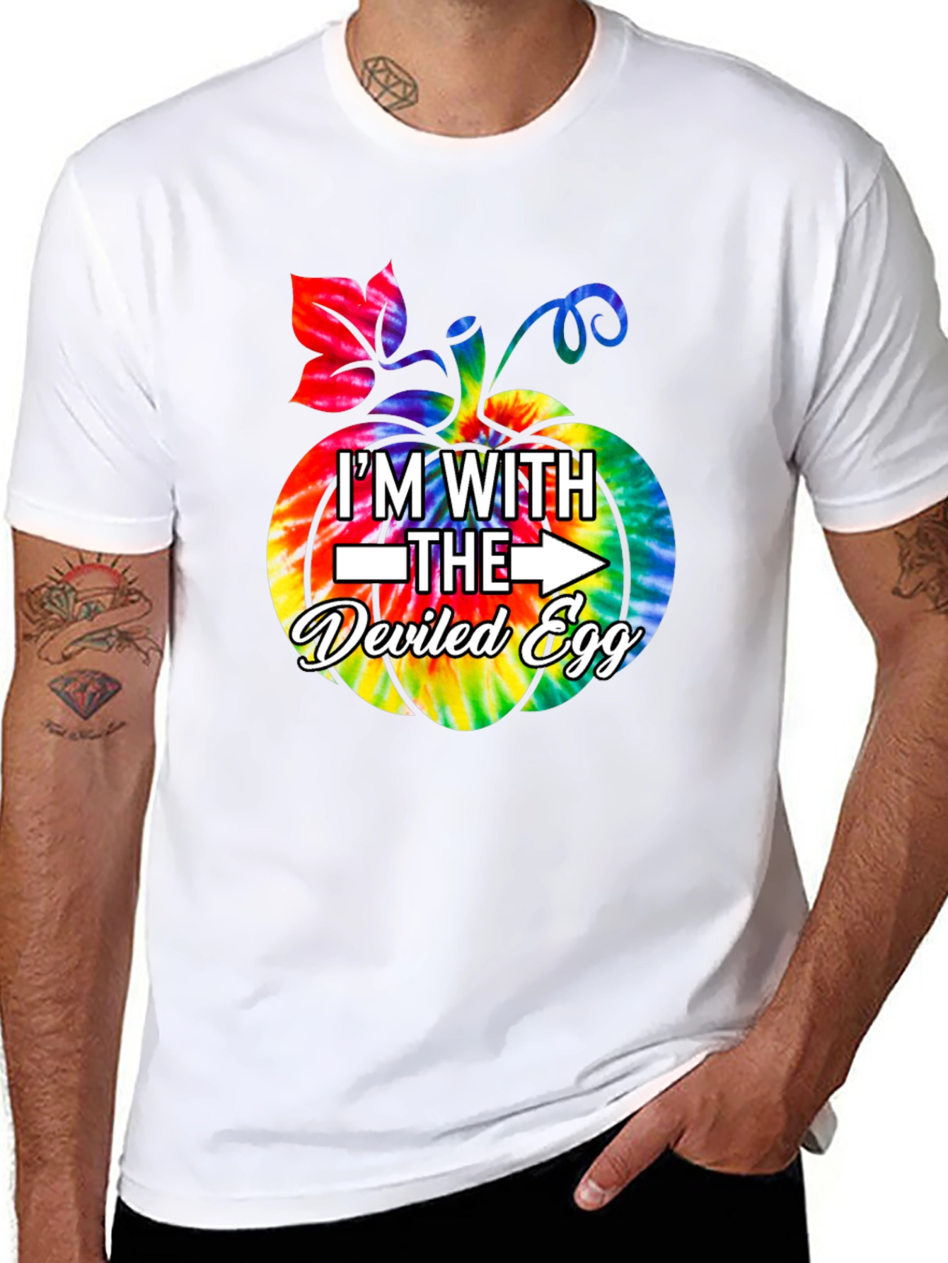 Im With The Deviled Egg Halloween Pumpkin T-Shirt