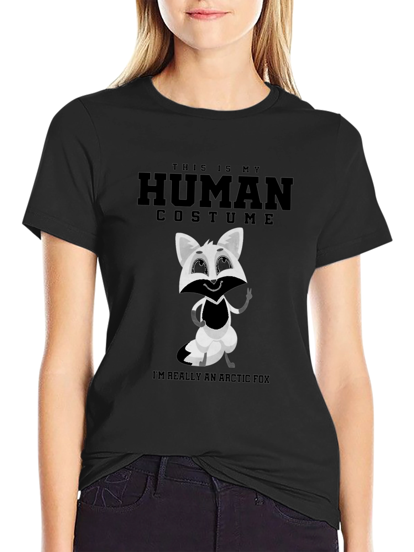 Human Costume Arctic Fox Novelty Tee