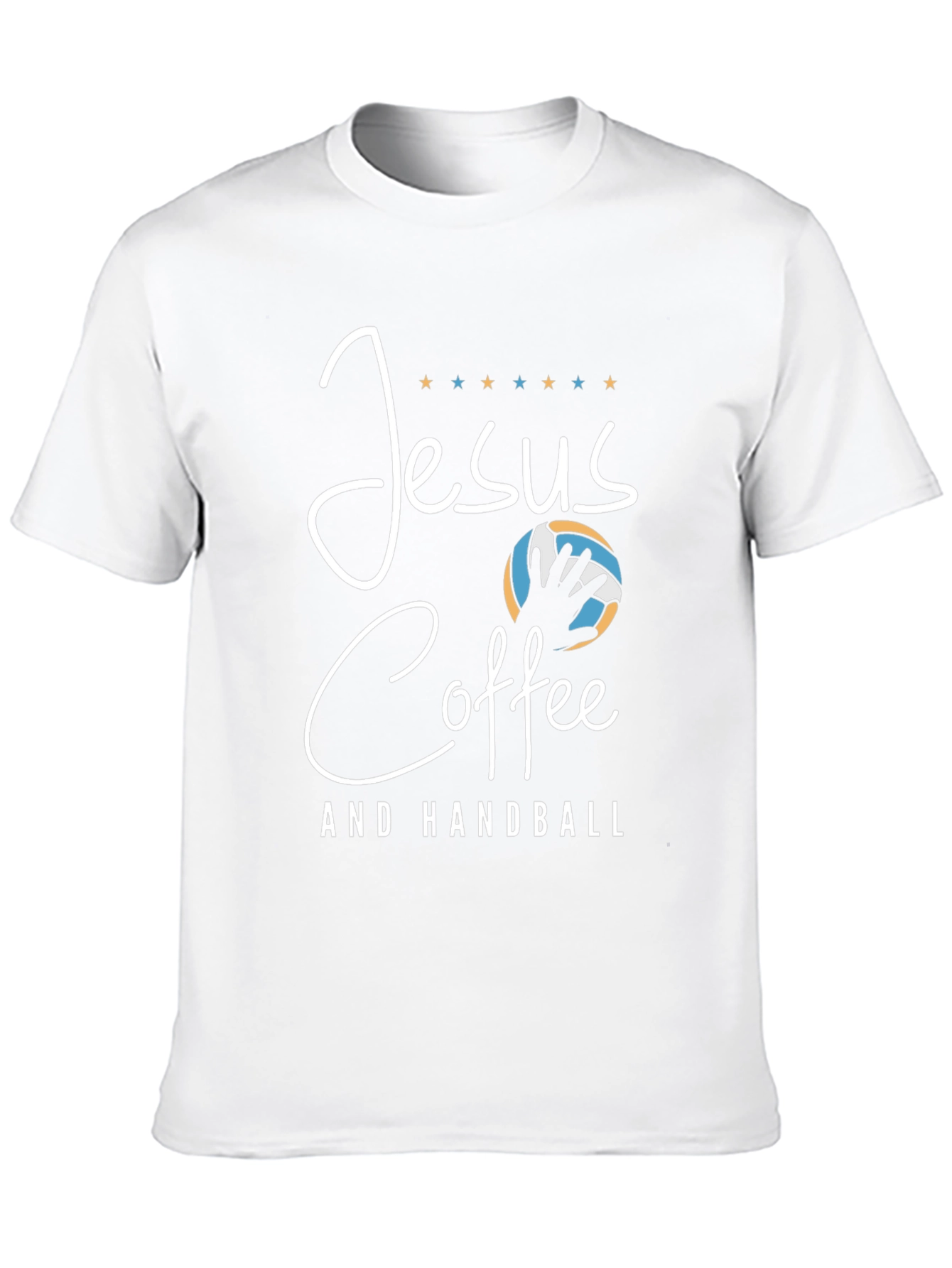 Jesus Coffee and Handball Black T-Shirt