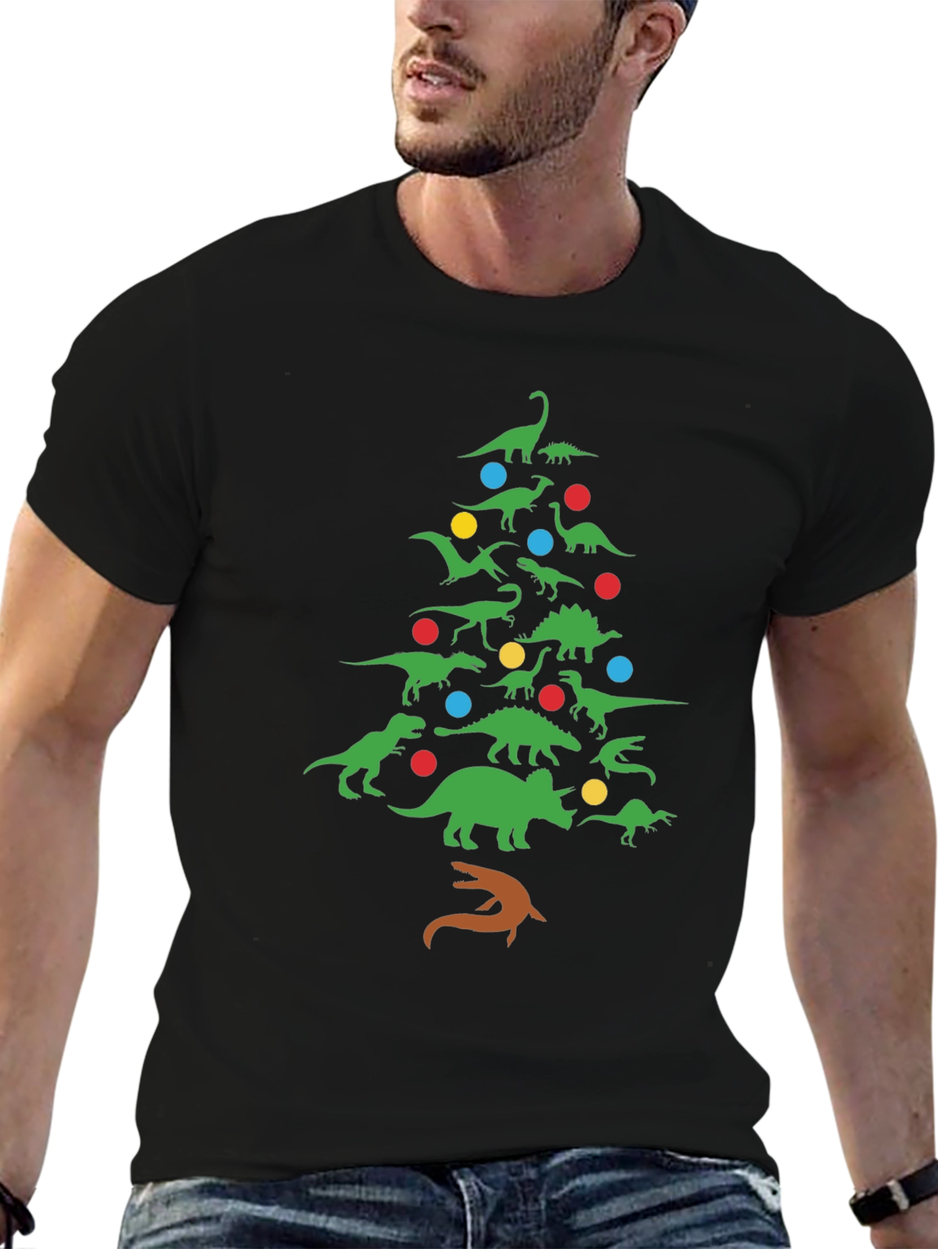 Dinosaur Christmas Tree T-Shirt