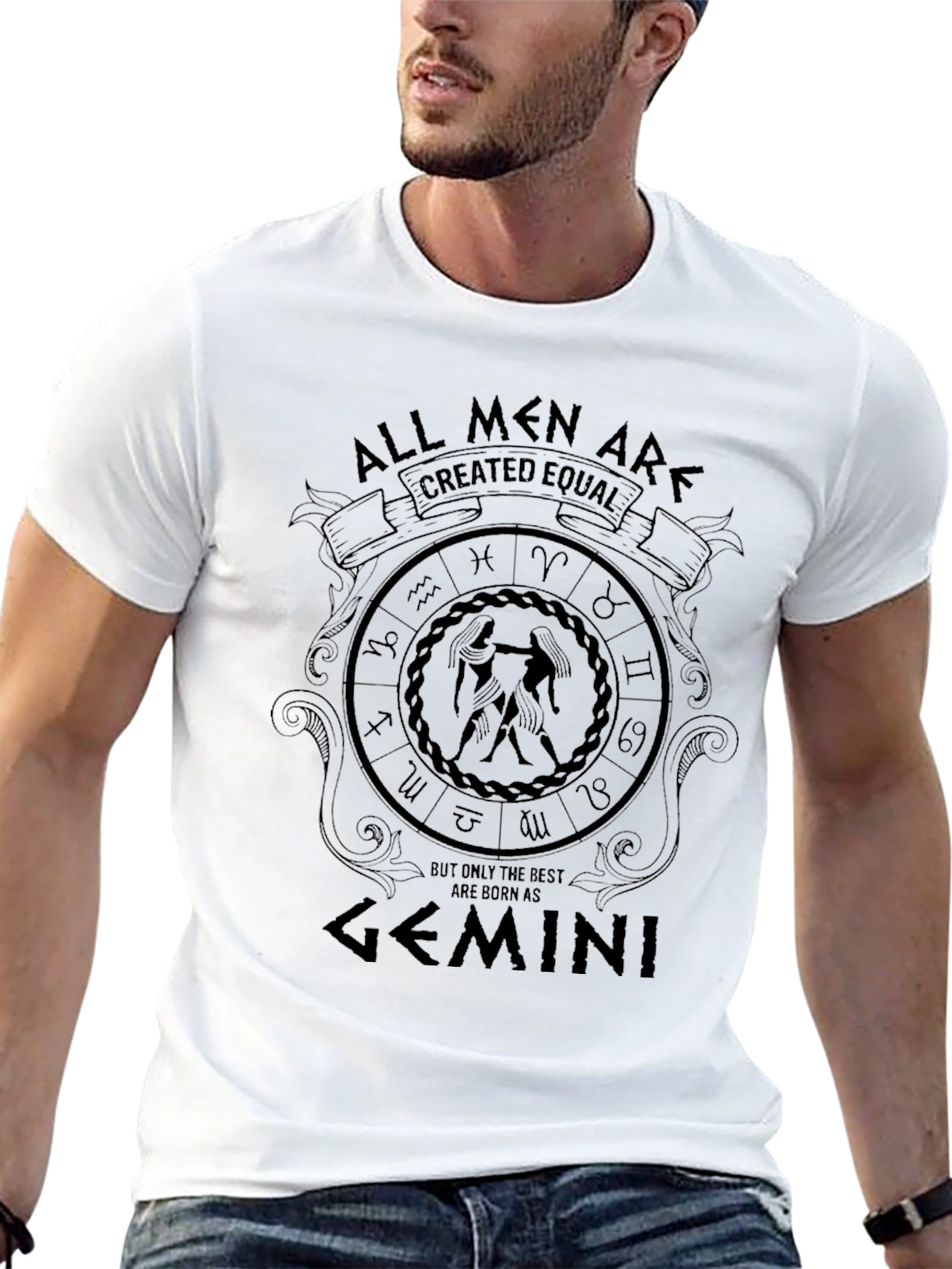 Gemini Zodiac T-Shirt - All Men Are Created Equal