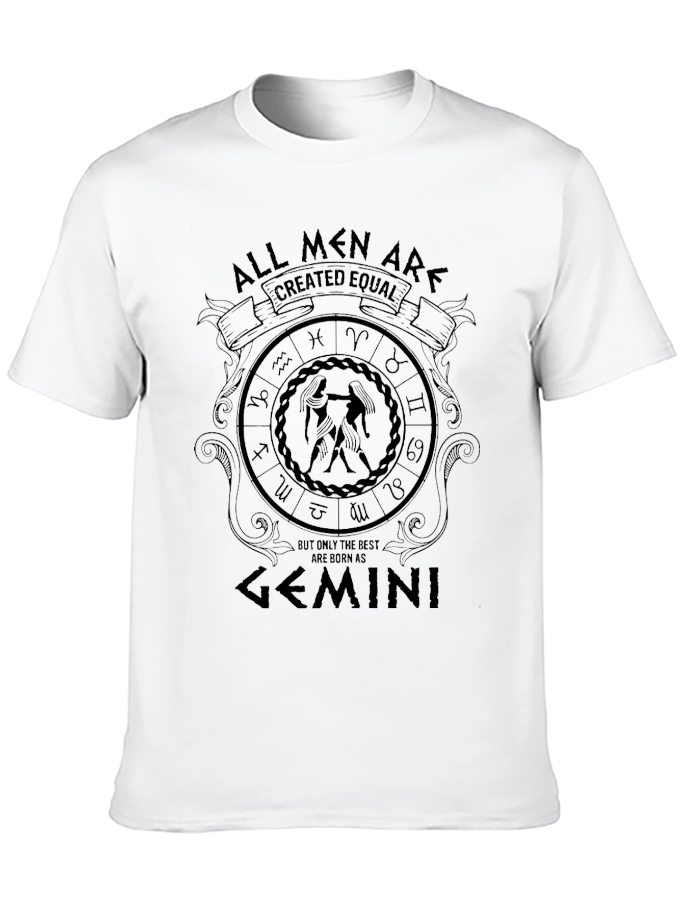 Gemini Zodiac T-Shirt - All Men Are Created Equal