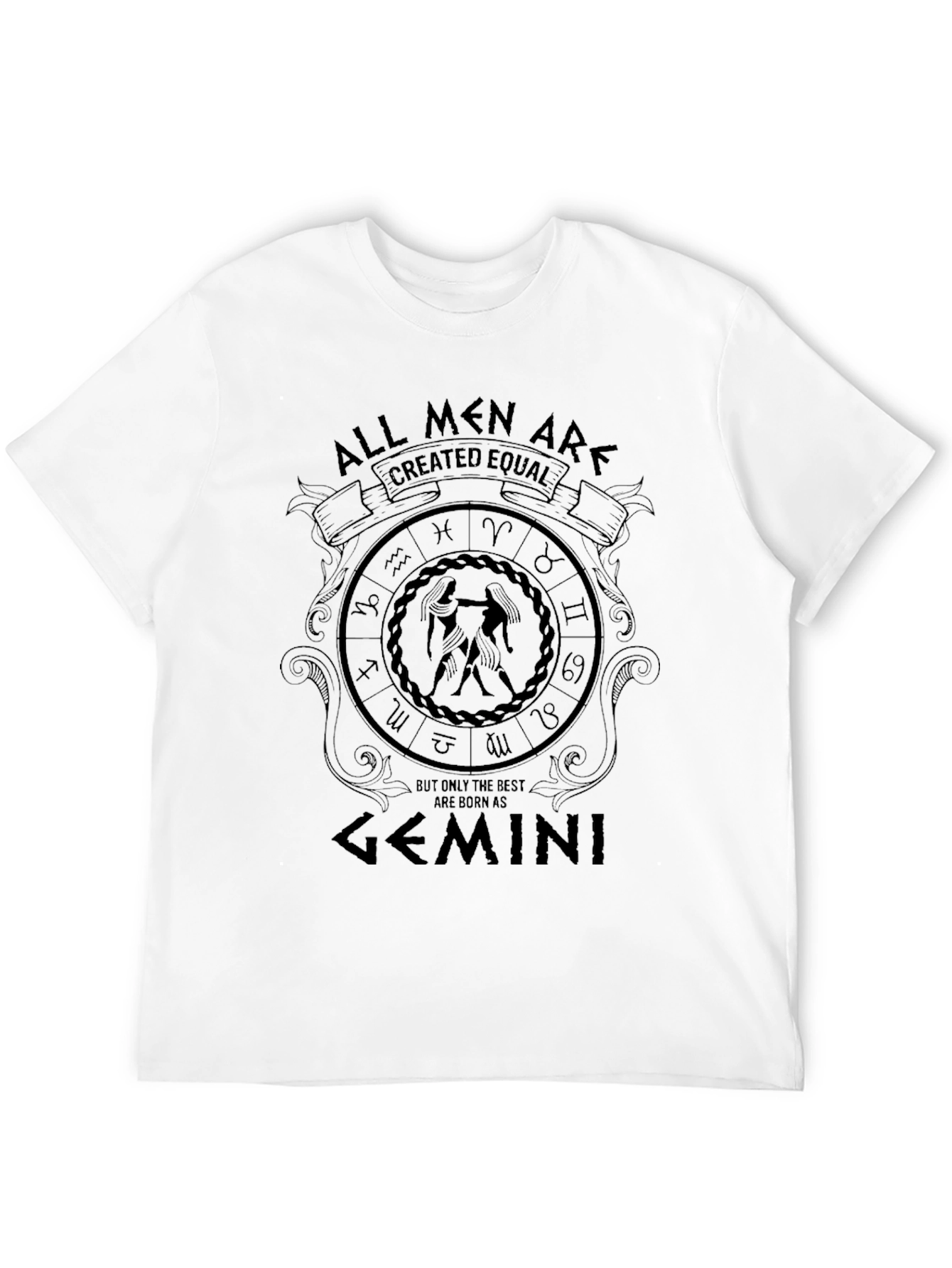 Gemini Zodiac T-Shirt - All Men Are Created Equal