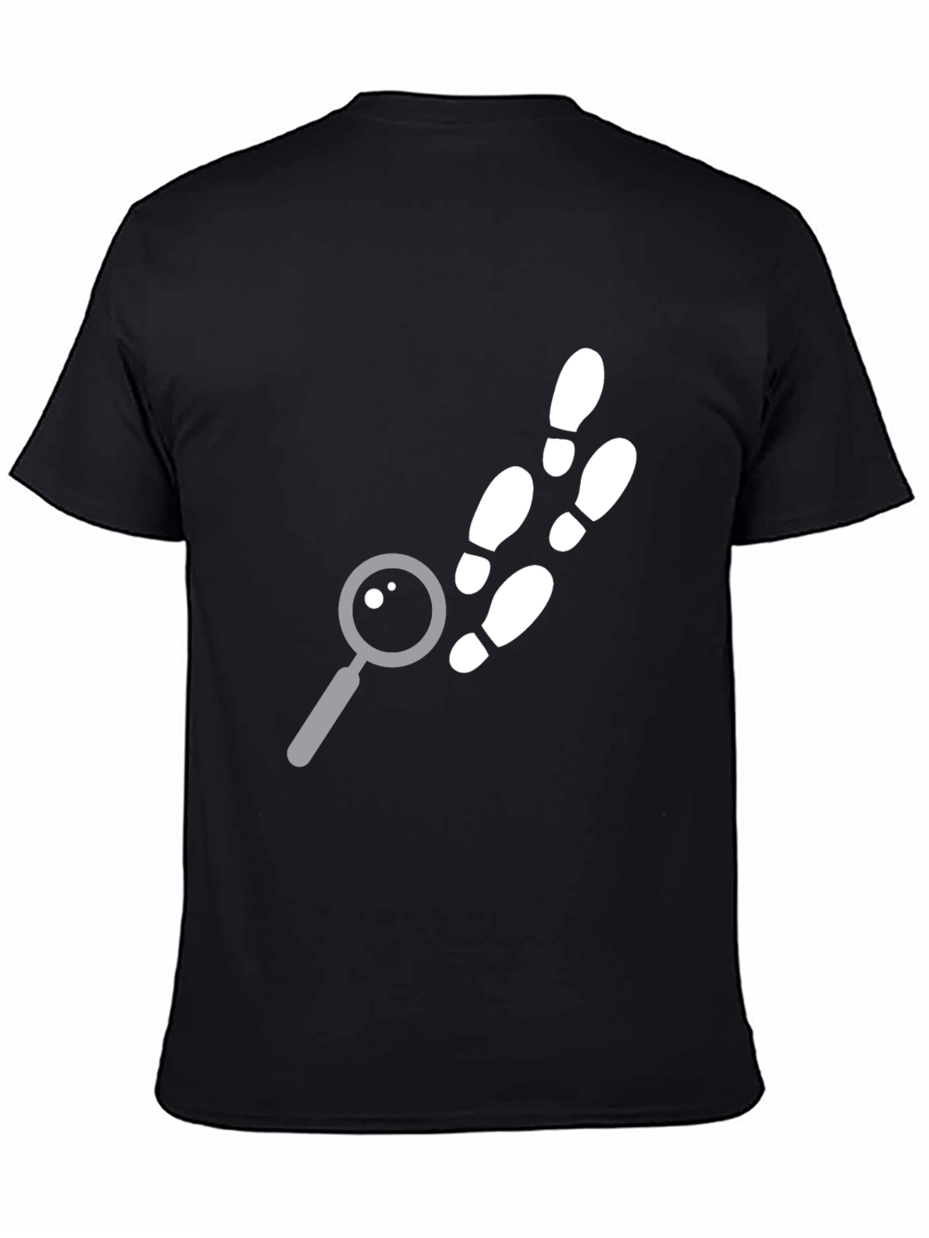 Detective Footprints Graphic Tee - Sleuth Style