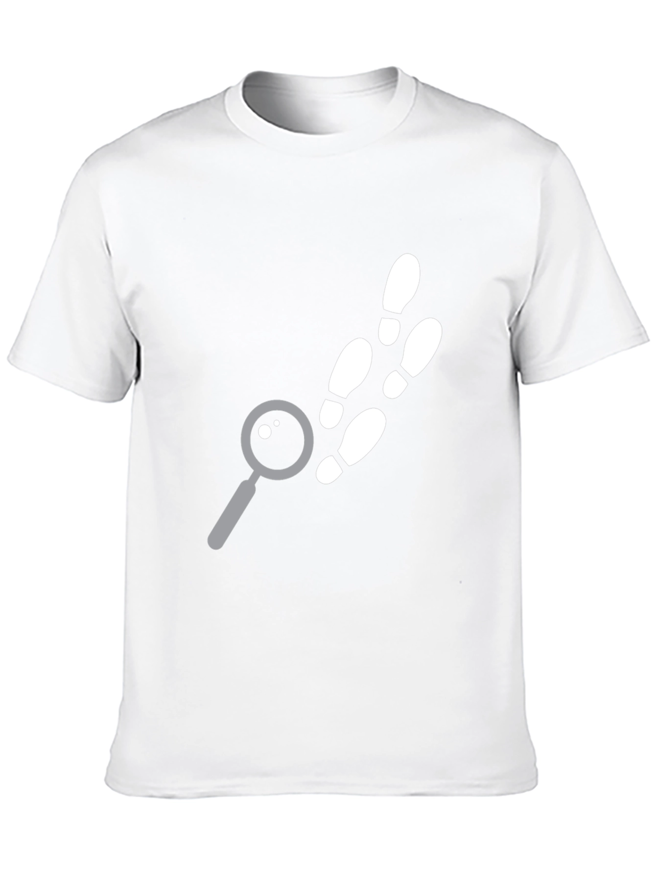 Detective Footprints Graphic Tee - Sleuth Style