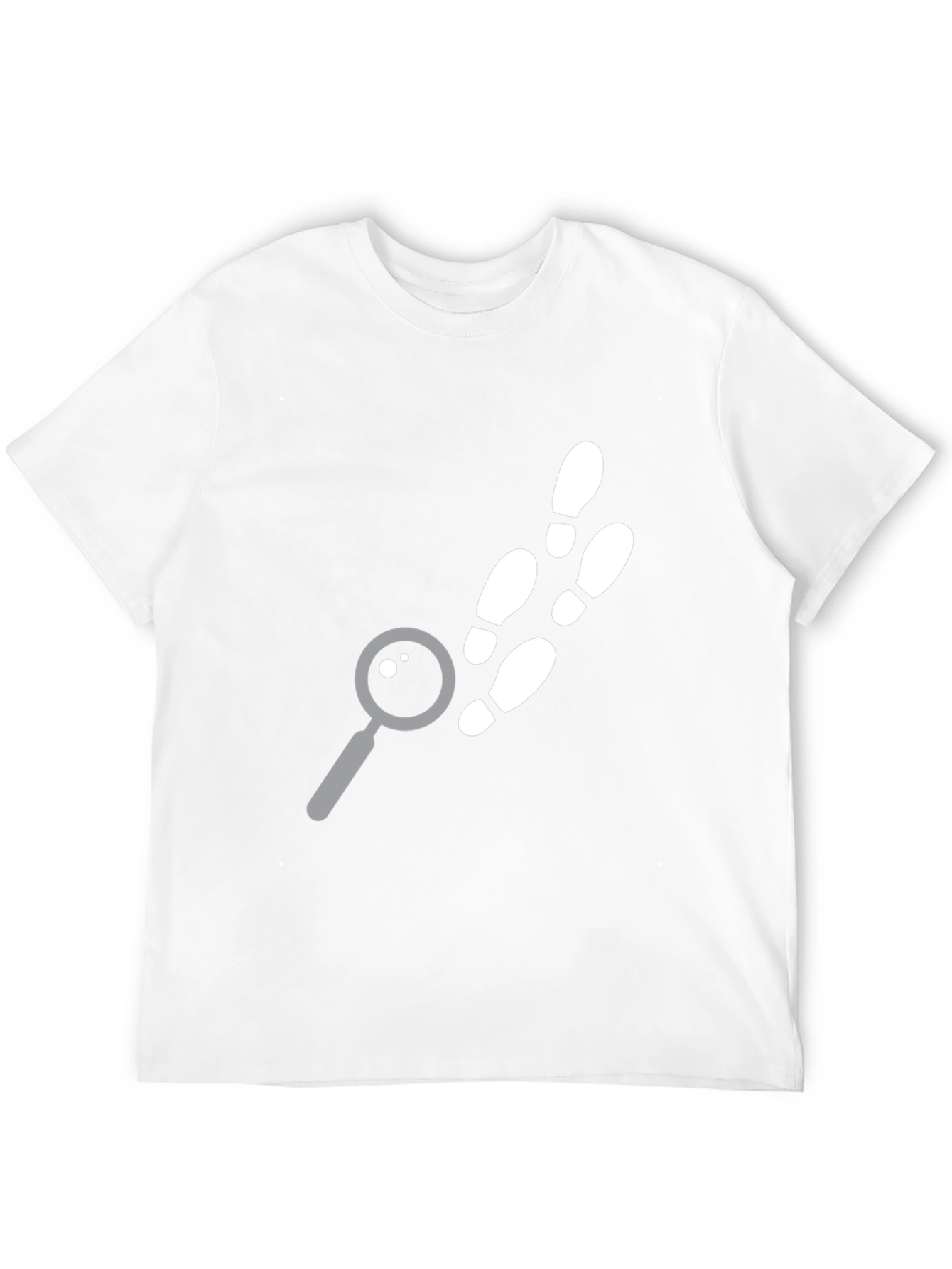 Detective Footprints Graphic Tee - Sleuth Style