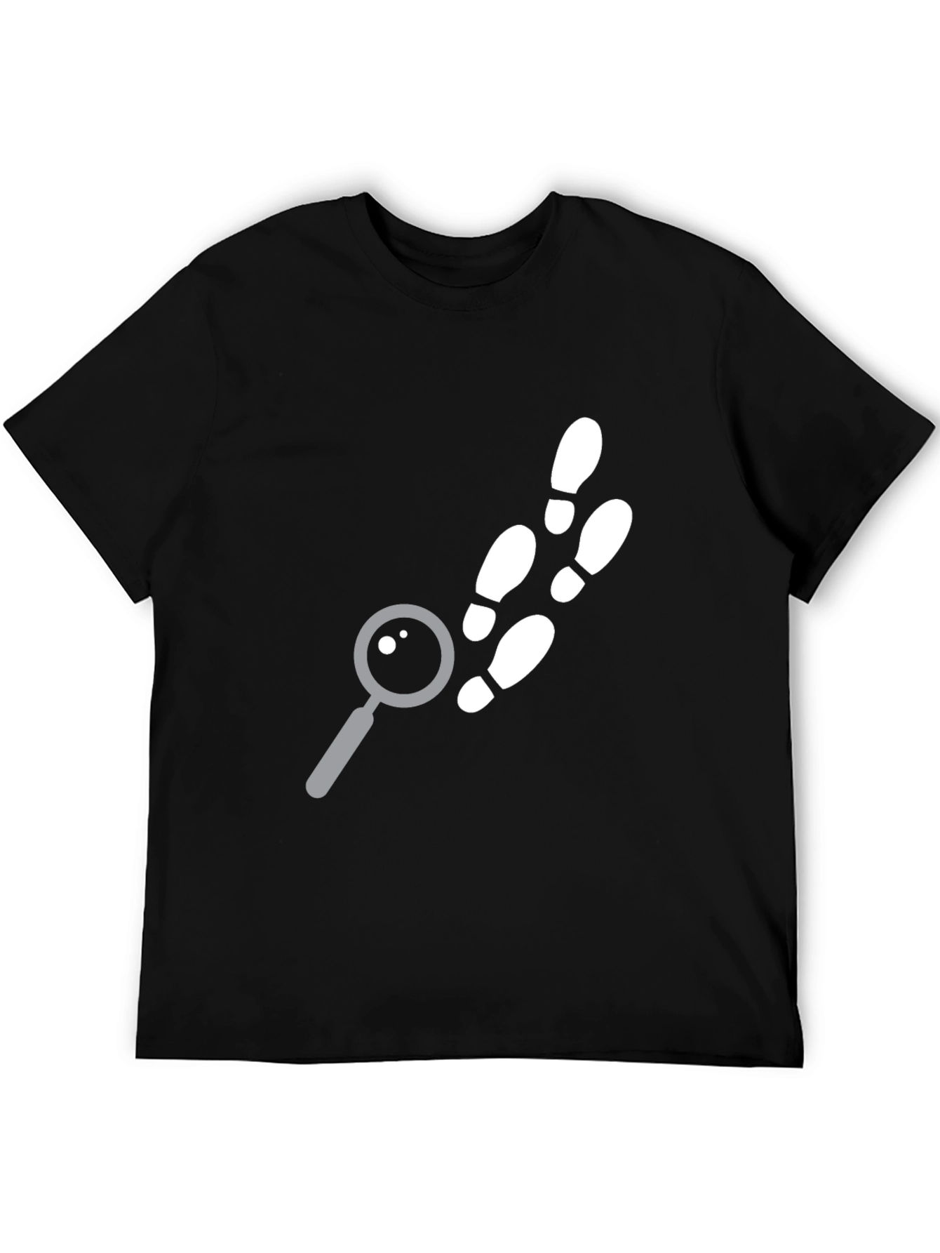 Detective Footprints Graphic Tee - Sleuth Style