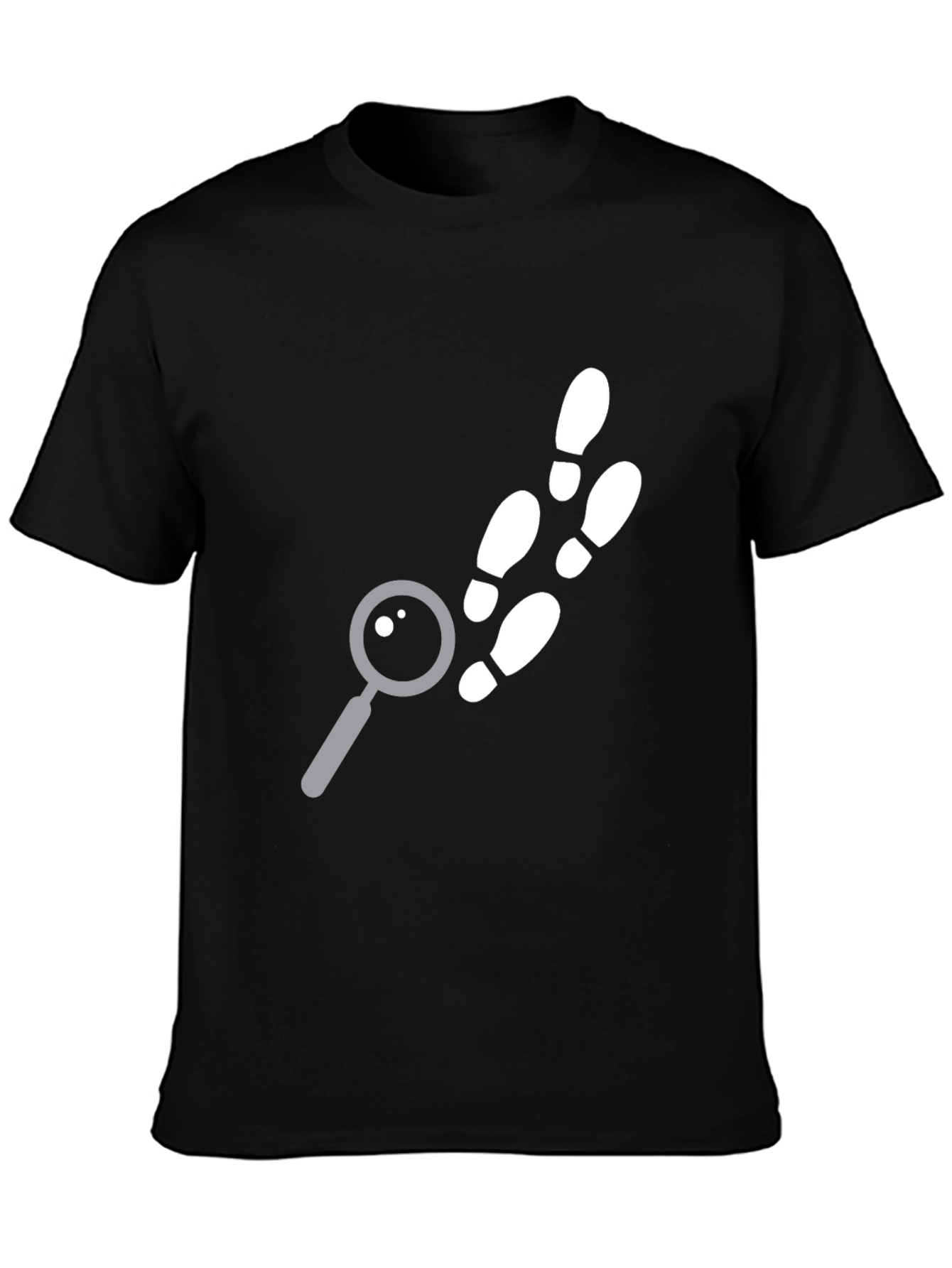 Detective Footprints Graphic Tee - Sleuth Style