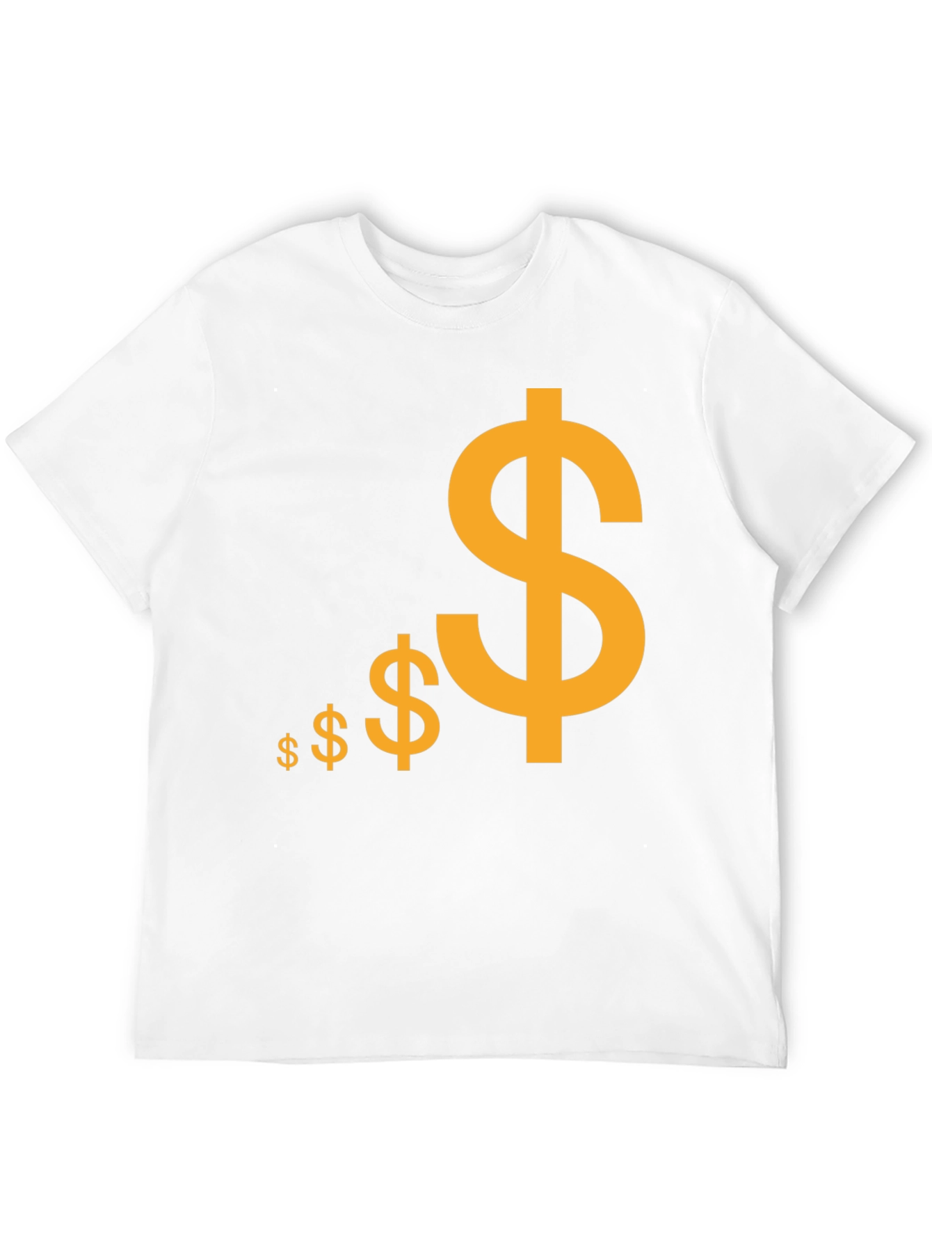 Black T-Shirt with Gold Dollar Sign Design