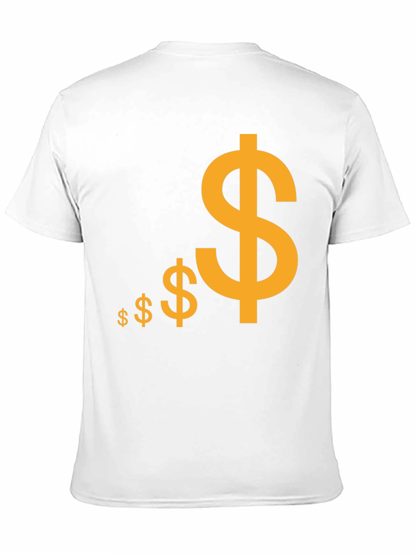 Black T-Shirt with Gold Dollar Sign Design