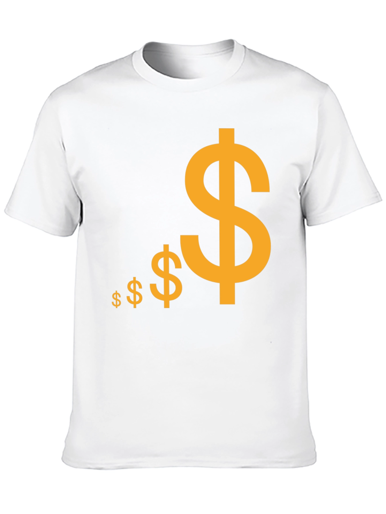 Black T-Shirt with Gold Dollar Sign Design