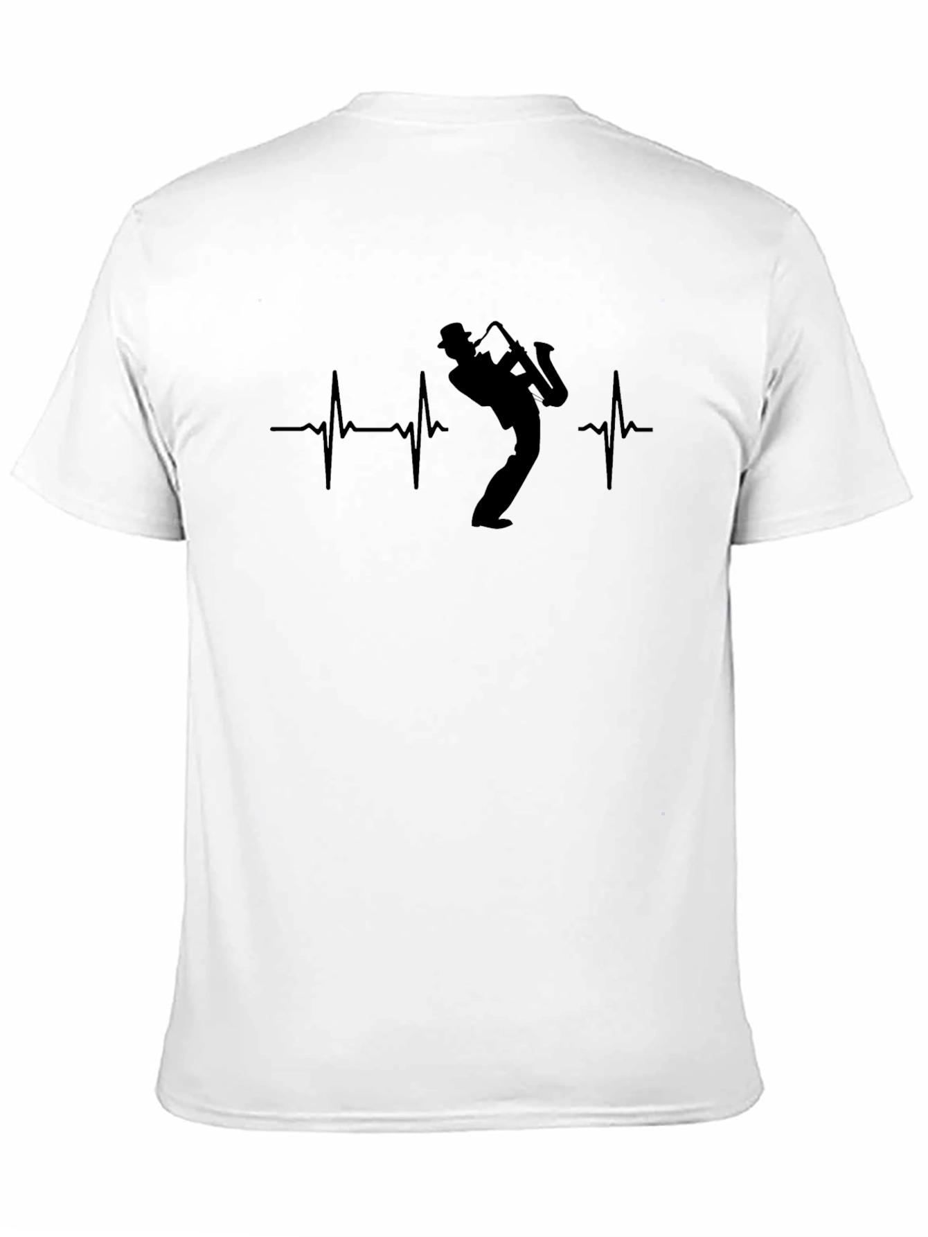 Saxophone Heartbeat Graphic T-Shirt