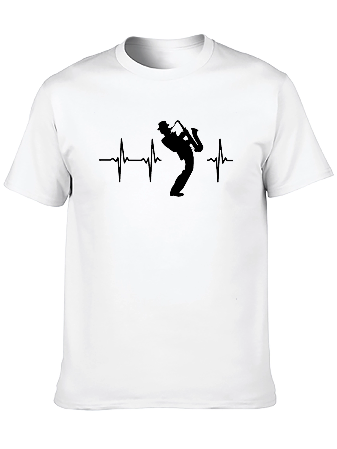 Saxophone Heartbeat Graphic T-Shirt