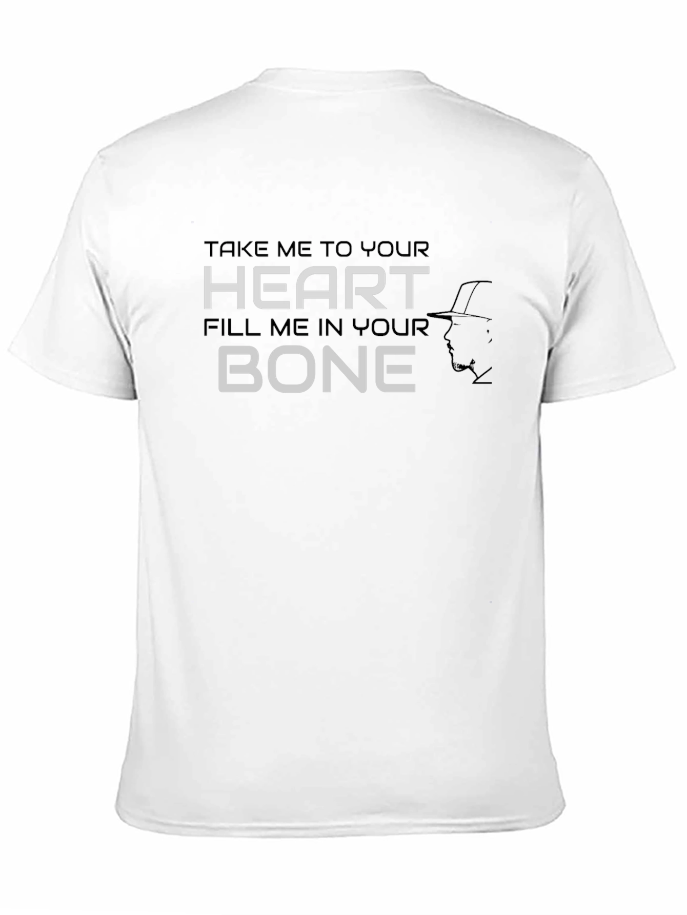 Heart Bone Graphic Tee - Unique Design Black T-Shirt