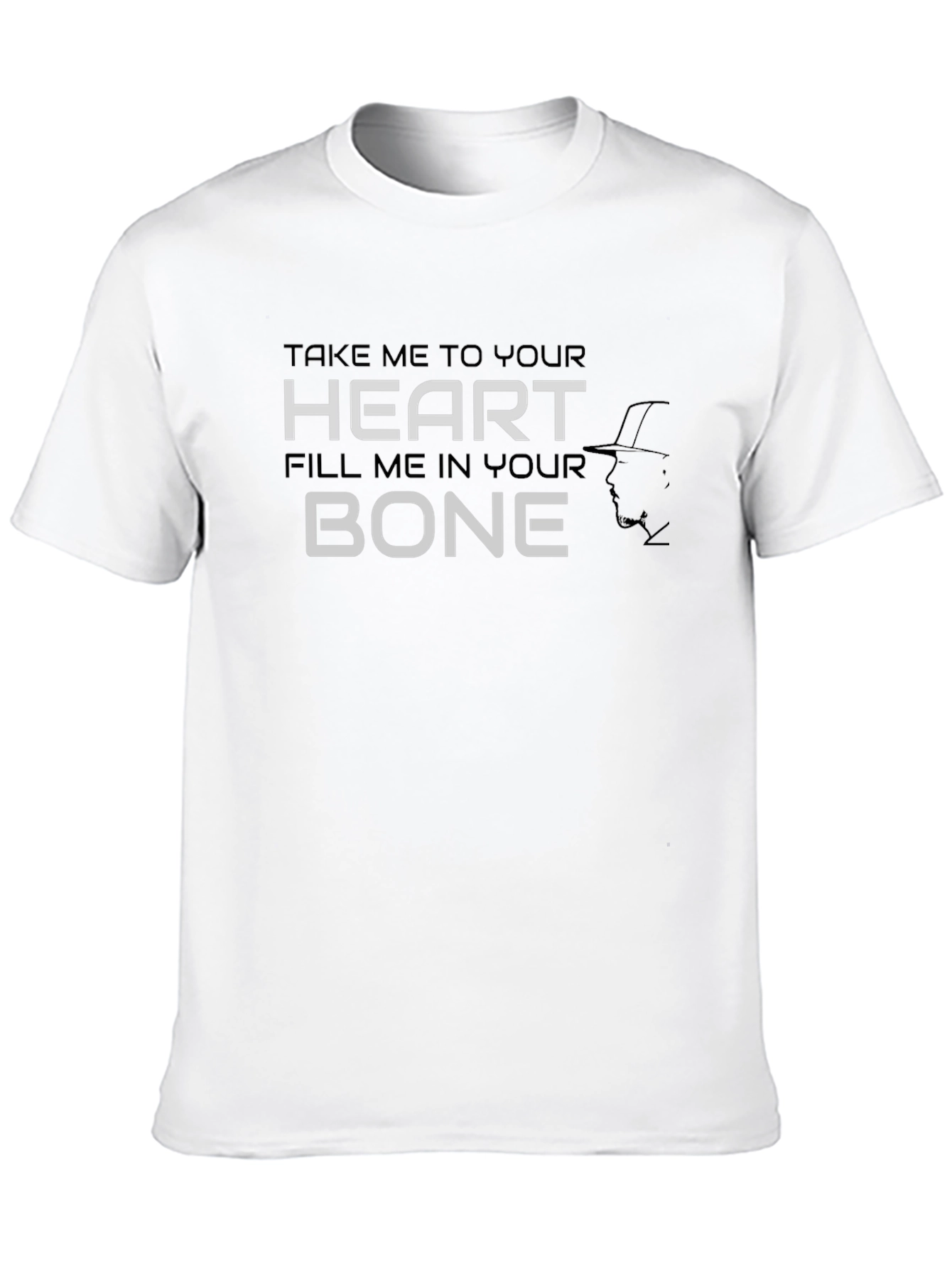 Heart Bone Graphic Tee - Unique Design Black T-Shirt