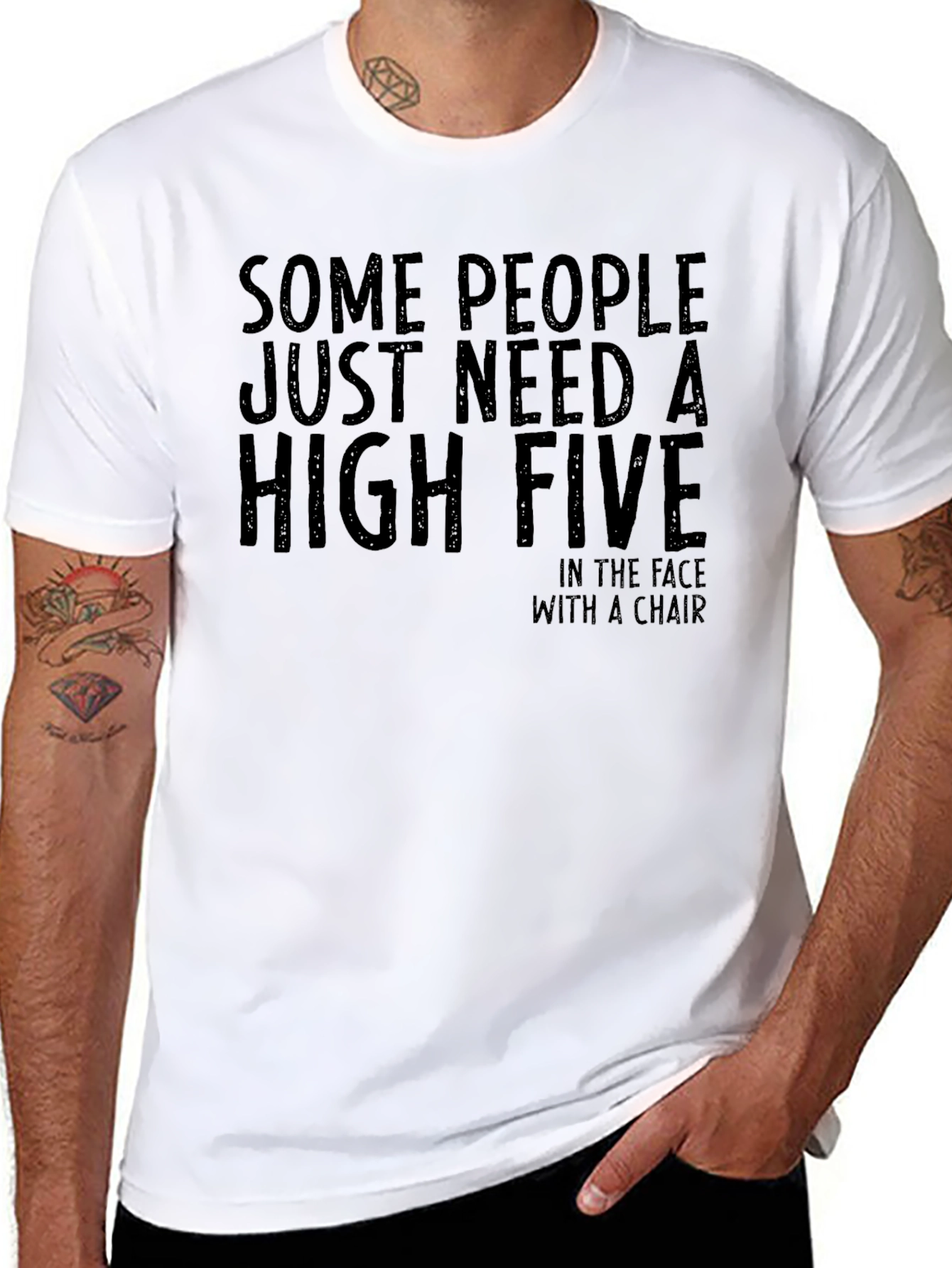 Humorous High Five Graphic Tee