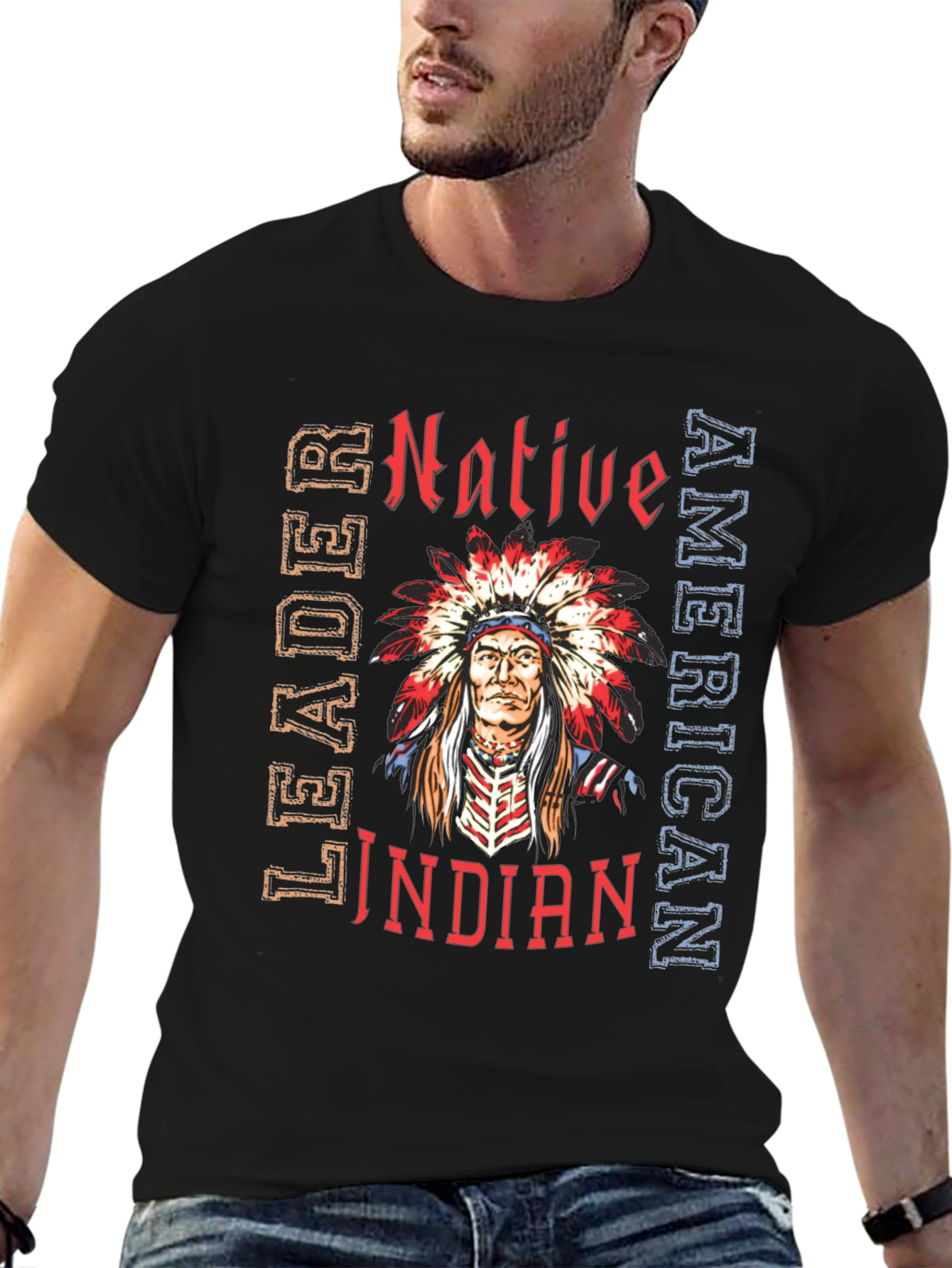 Native American Leader Indian Graphic T-Shirt