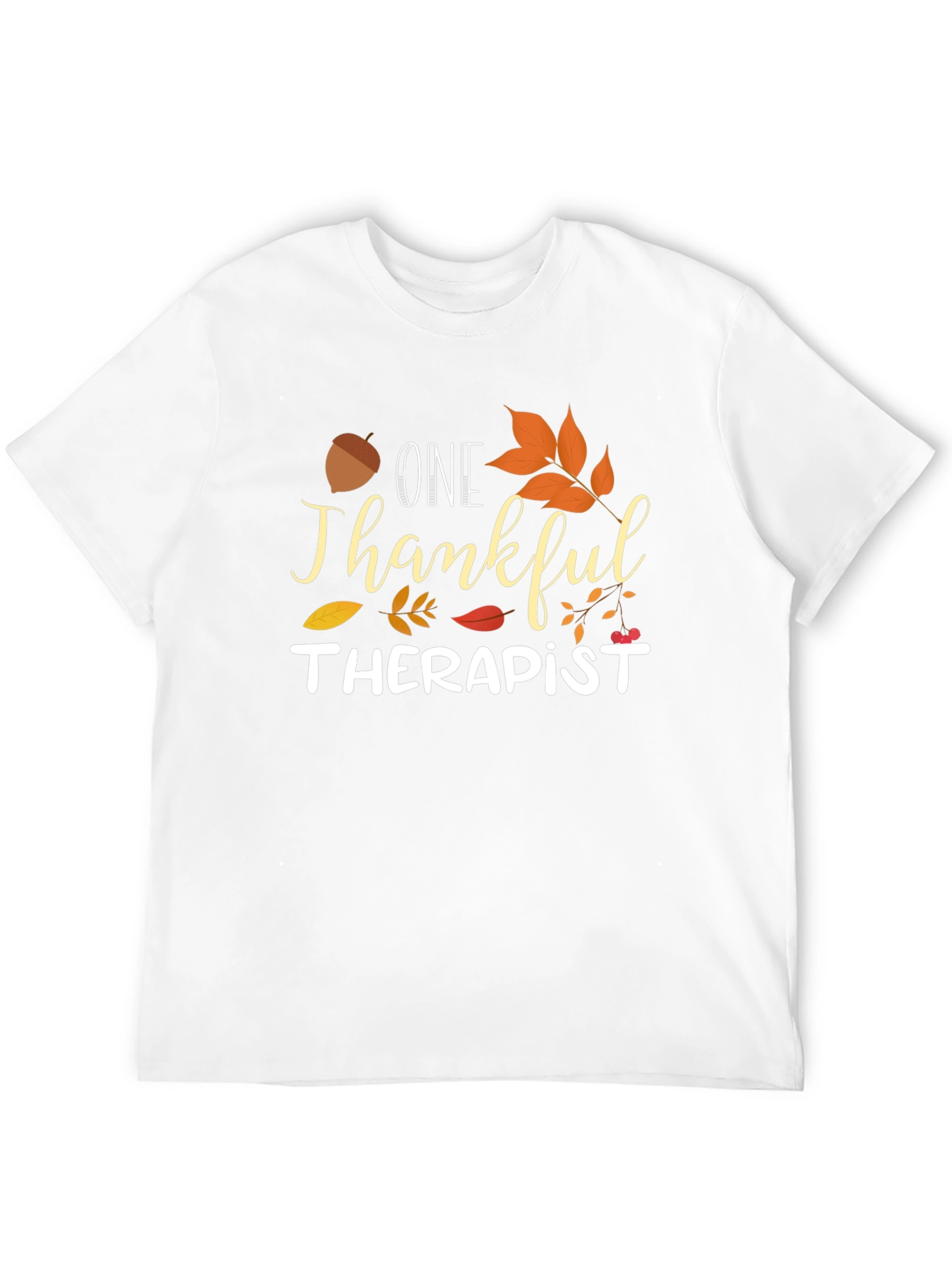 One Thankful Therapist T-Shirt - Fall Thanksgiving Tee