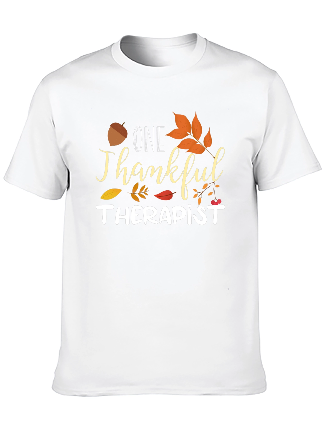 One Thankful Therapist T-Shirt - Fall Thanksgiving Tee