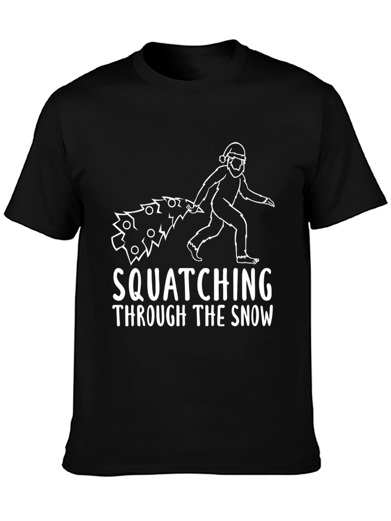 Squatching Through The Snow Christmas T-Shirt