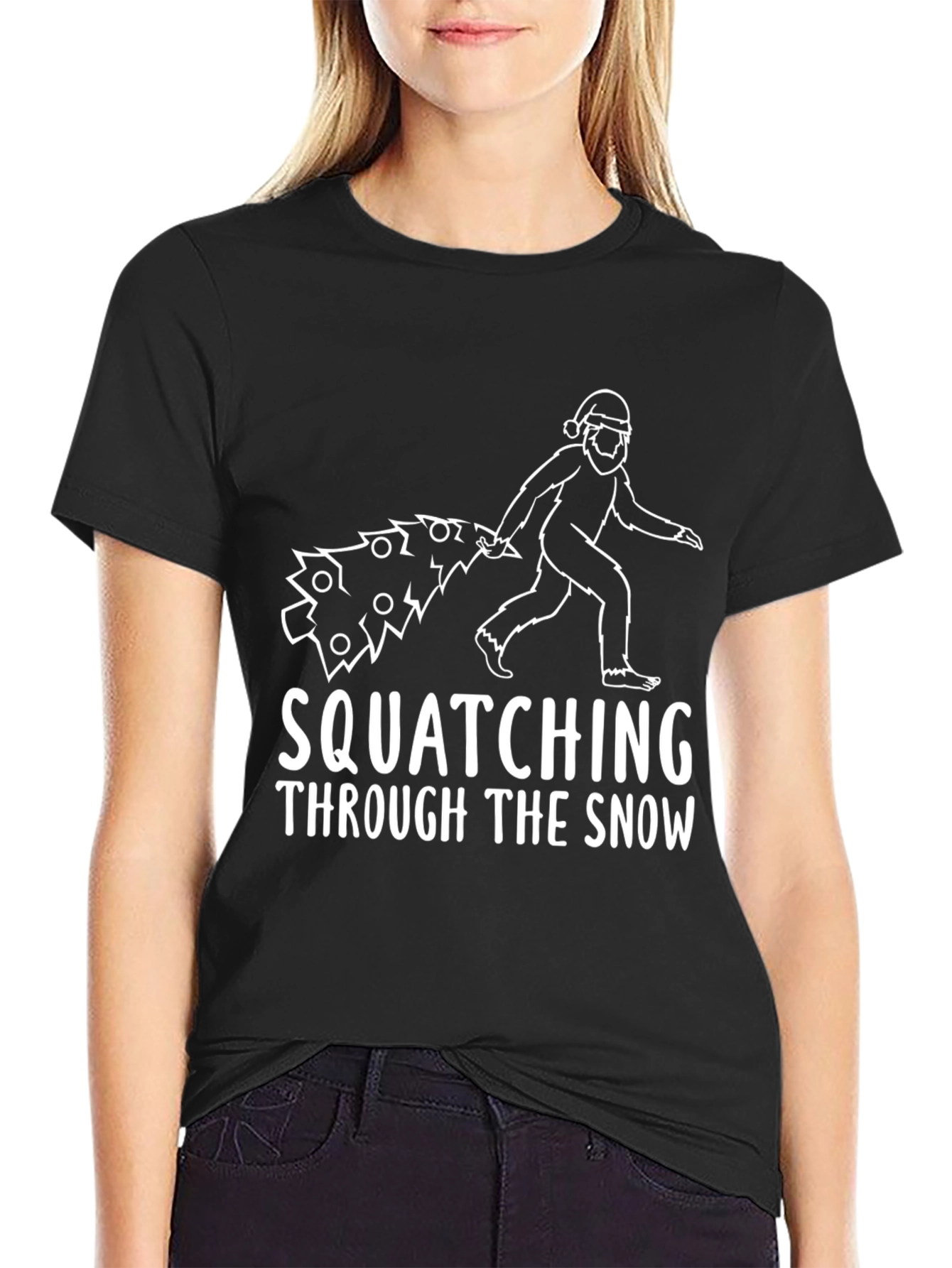 Squatching Through The Snow Christmas T-Shirt