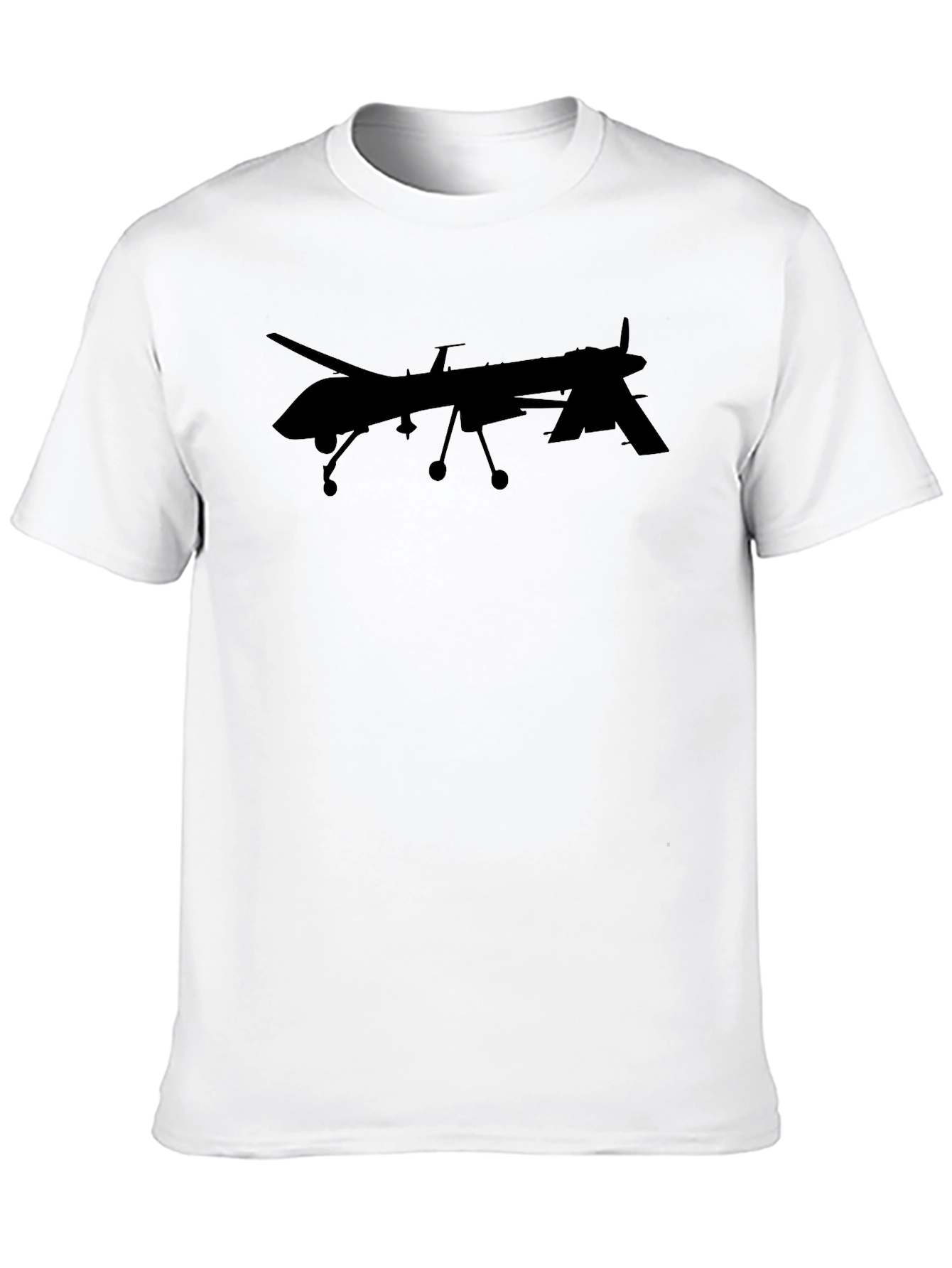 Drone Graphic Tee - Modern Black T-Shirt